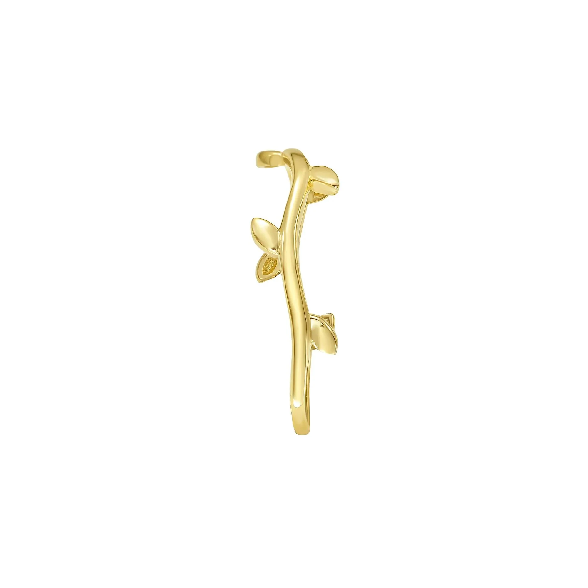 Leaf Stack Ring 14K Yellow Gold Size 6.5 - Image 3