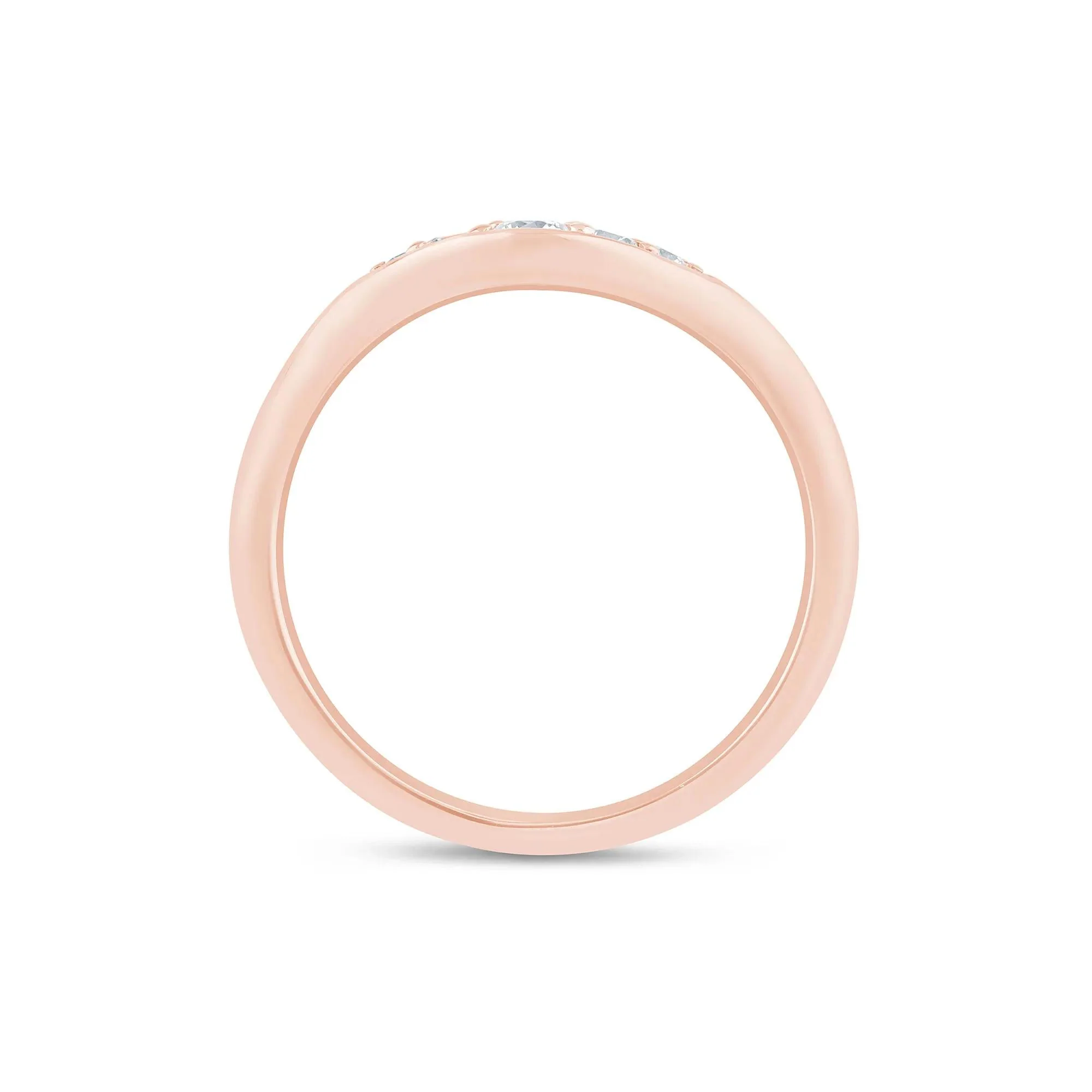 1/5 CT. Tw. Lab Grown Diamond Contour Band Ring 14K Rose Gold Size 5 1.5mm - Image 2