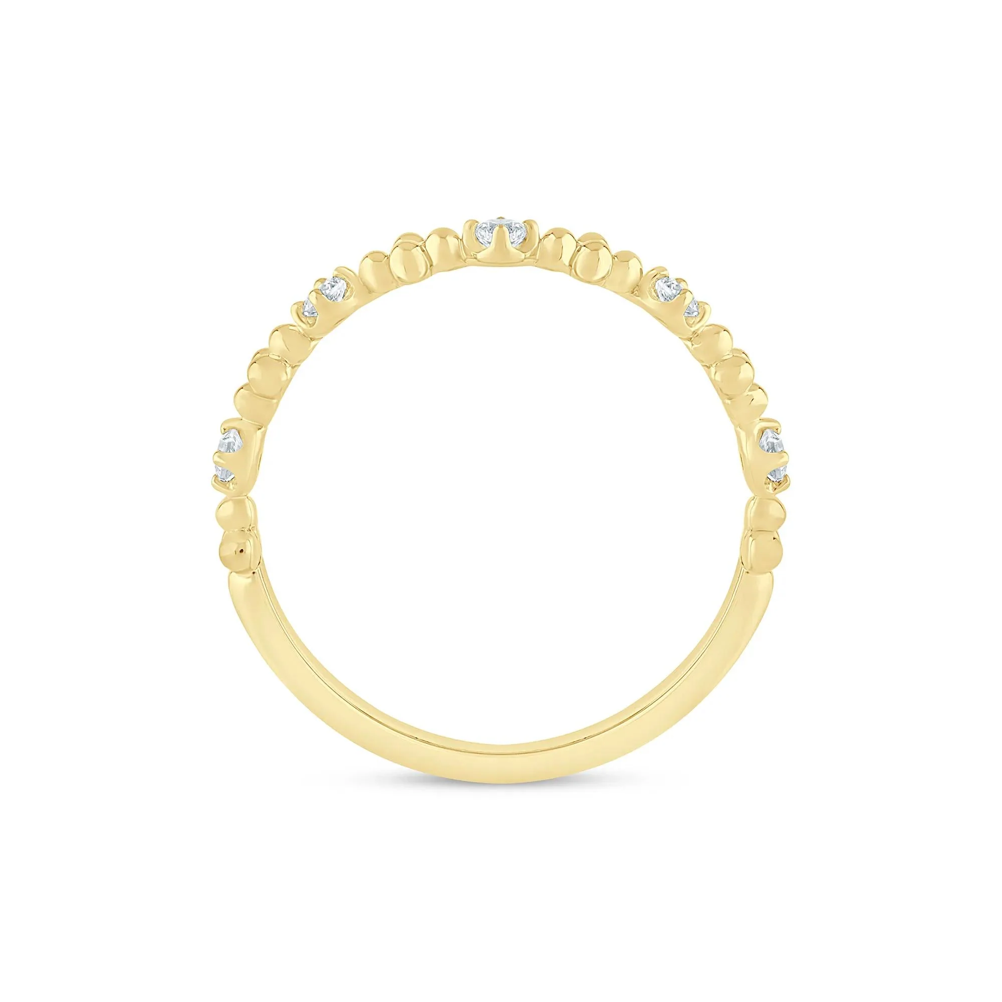 1/8 CT. Tw. Lab Grown Diamond Stack Band Ring 10K Yellow Gold Size 5.5 1.5mm - Image 2
