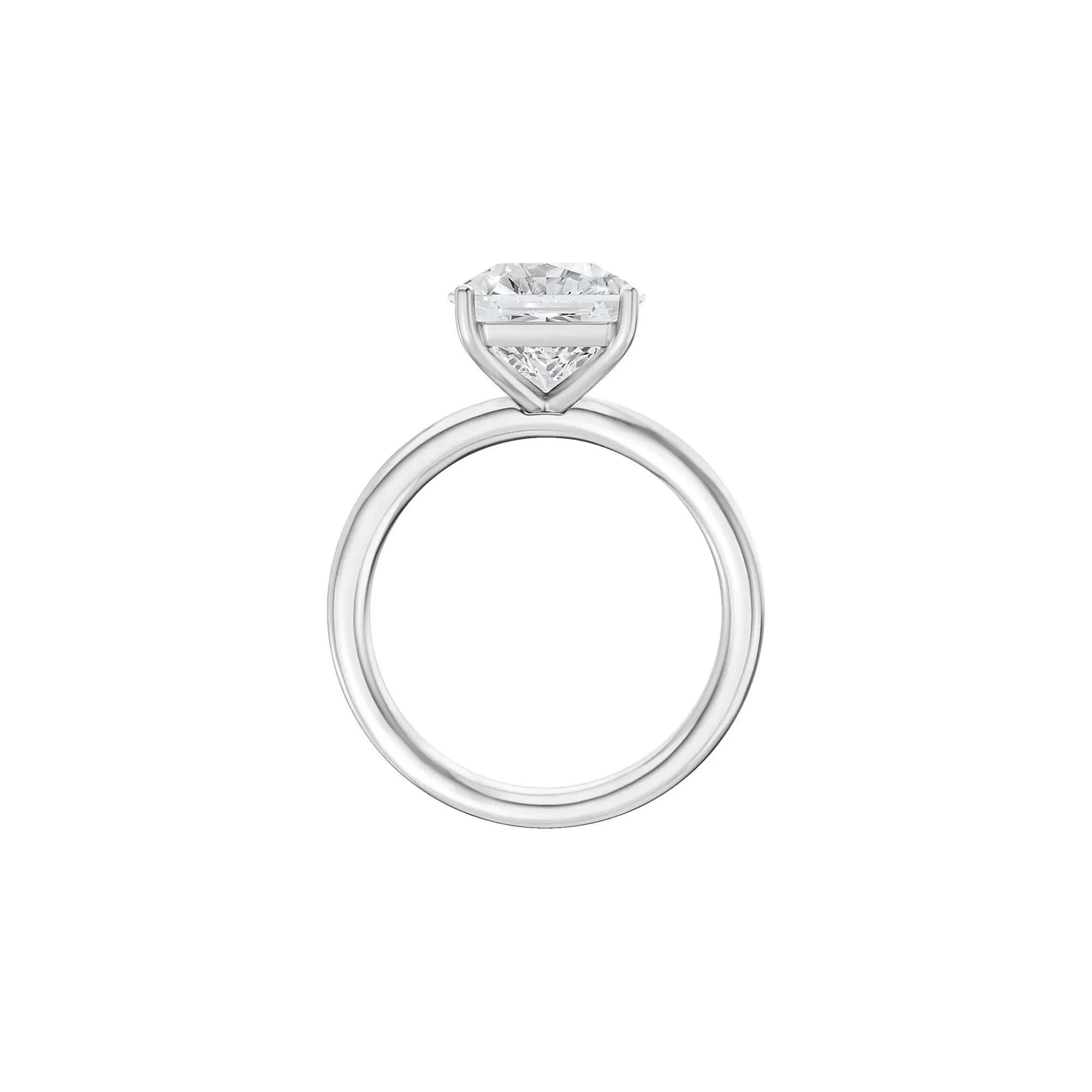 Lab Grown Diamond Square Radiant-Cut Solitaire Engagement Ring 14K White Gold (3 CT.) Size 7.5 2mm - Image 2