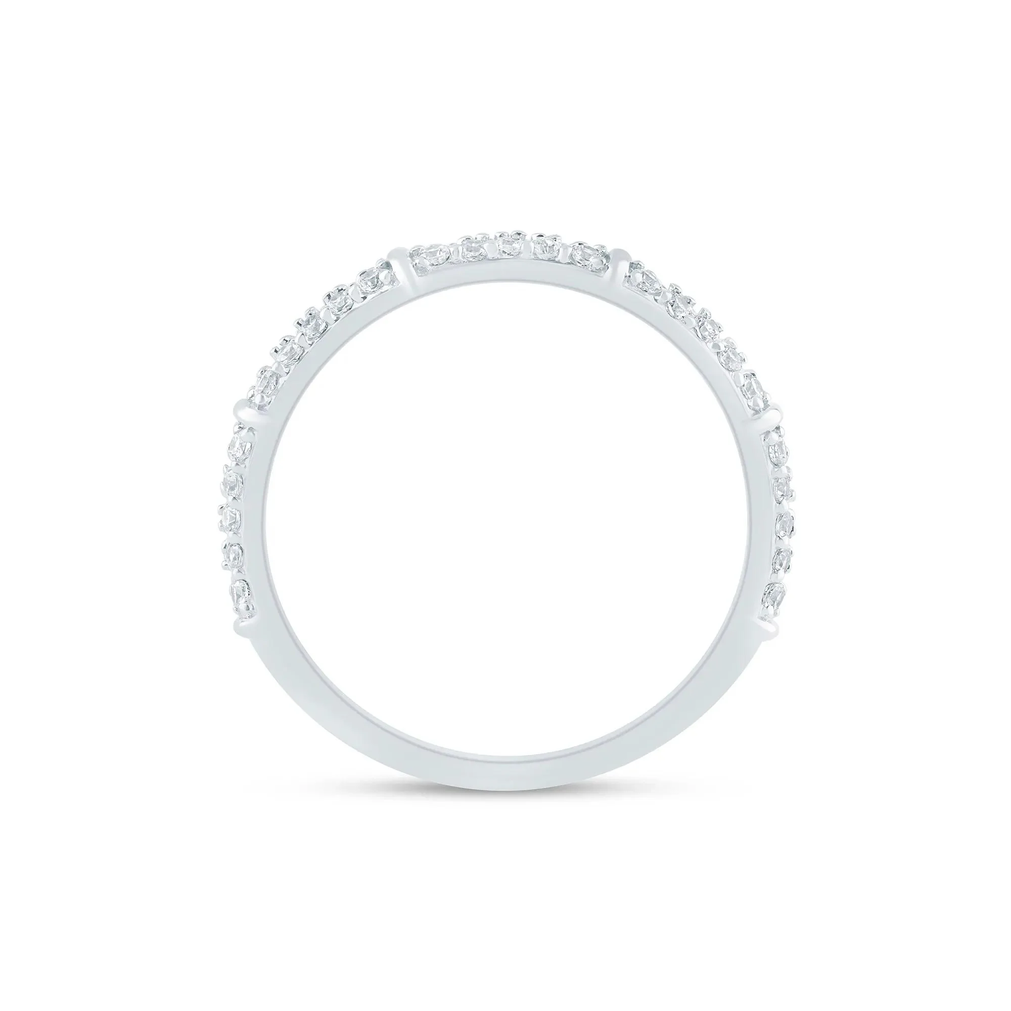 1/3 CT. Tw. Lab Grown Diamond Anniversary Band Ring 14K White Gold Size 7 1.5mm - Image 2