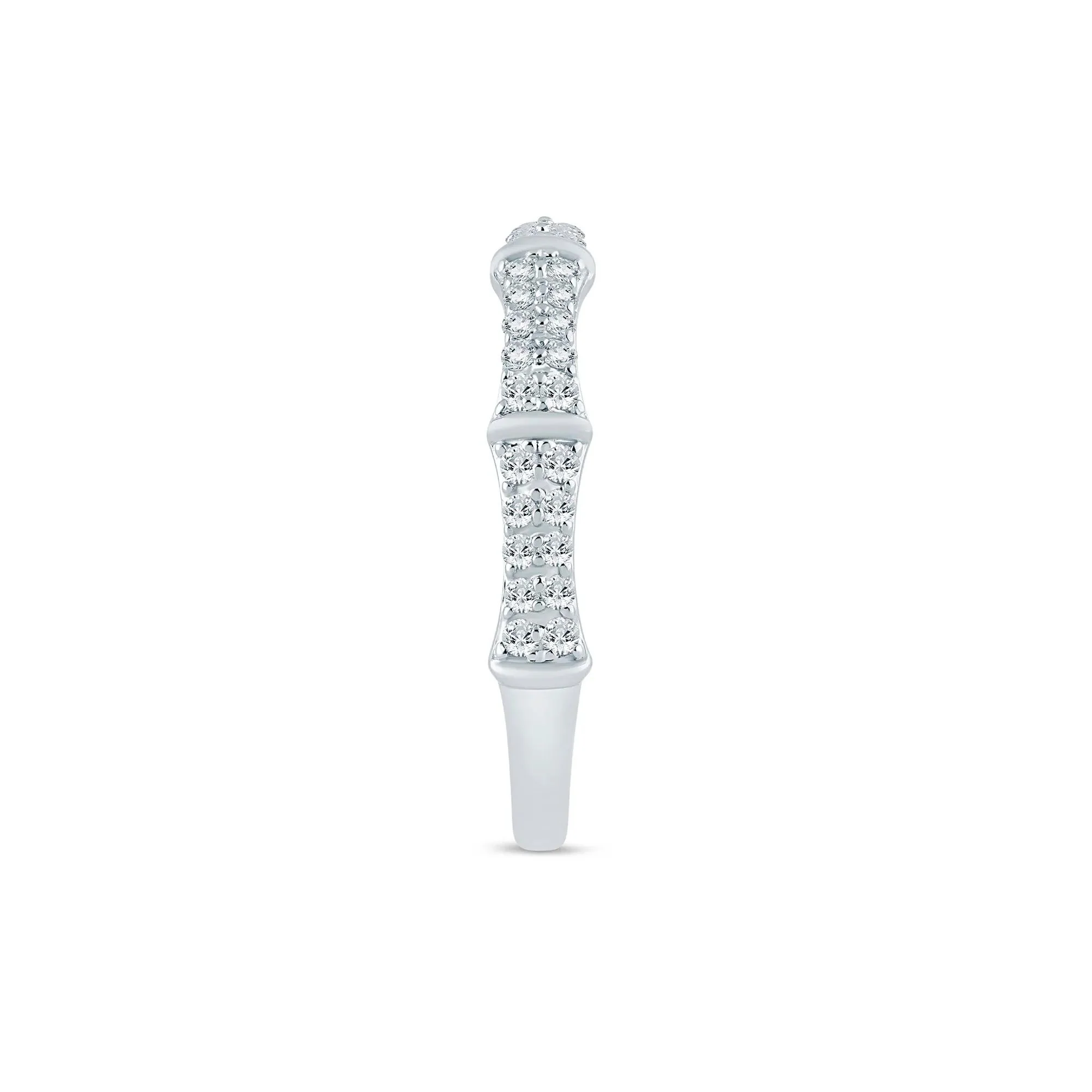 1/3 CT. Tw. Lab Grown Diamond Anniversary Band Ring 14K White Gold Size 8 1.5mm - Image 3