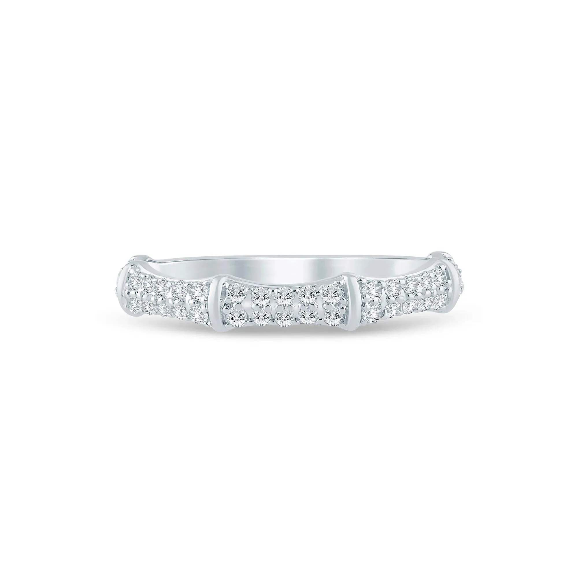 1/3 CT. Tw. Lab Grown Diamond Anniversary Band Ring 14K White Gold Size 8.5 1.5mm