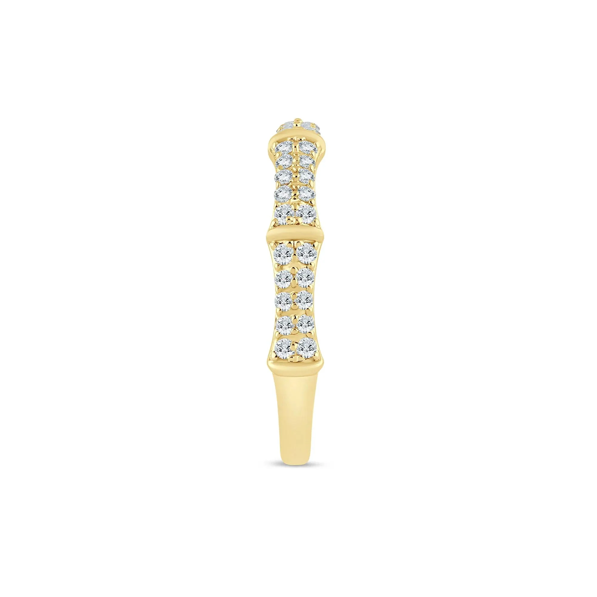 1/3 CT. Tw. Lab Grown Diamond Anniversary Band Ring 14K Yellow Gold Size 6 1.5mm - Image 3