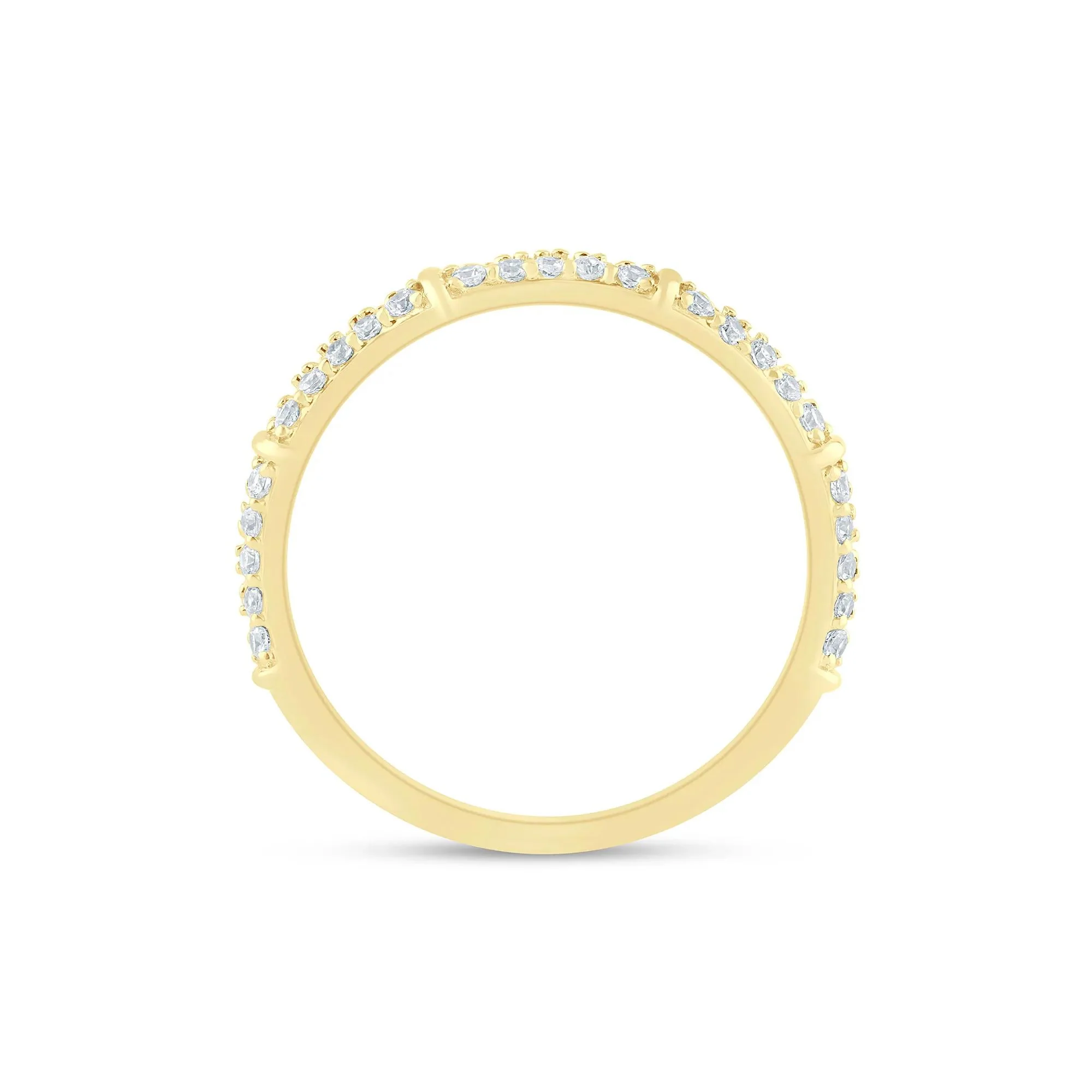 1/3 CT. Tw. Lab Grown Diamond Anniversary Band Ring 14K Yellow Gold Size 7 1.5mm - Image 2