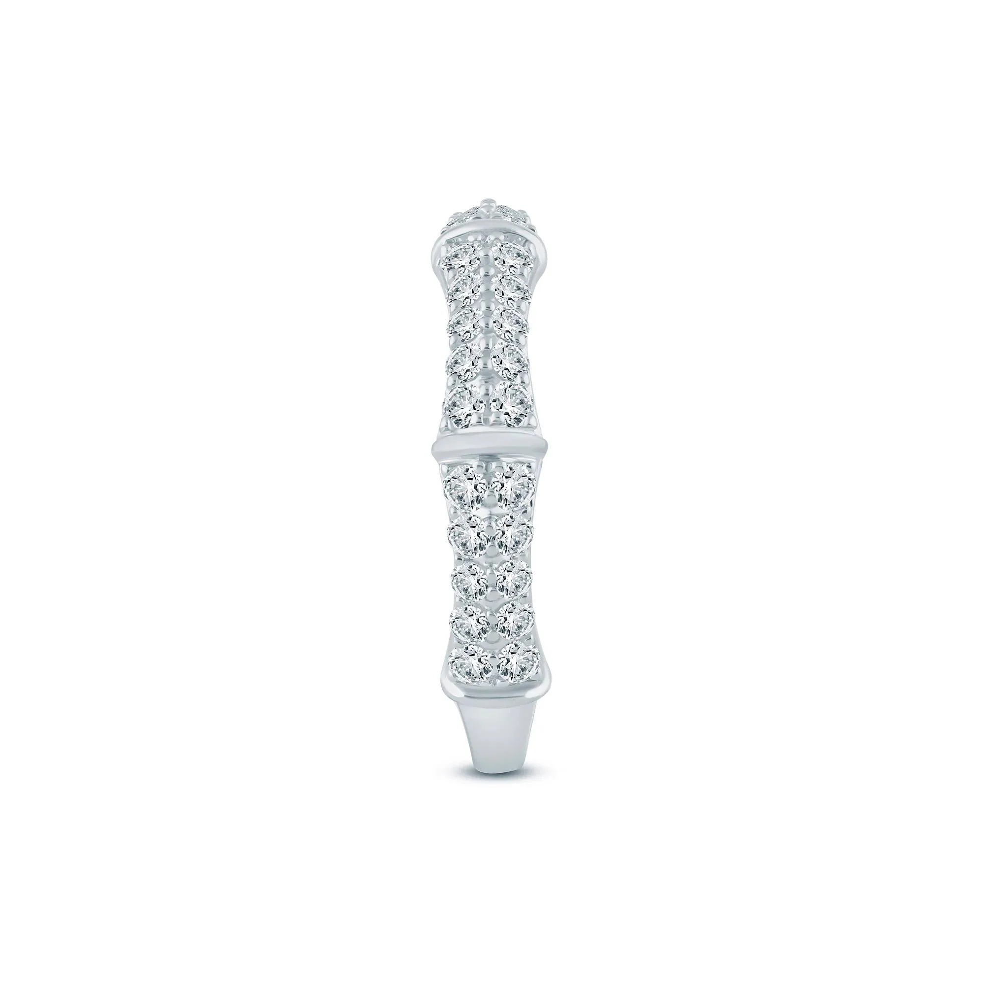 3/4 CT. Tw. Lab Grown Diamond Anniversary Band Ring 14K White Gold Size 8.5 2mm - Image 3