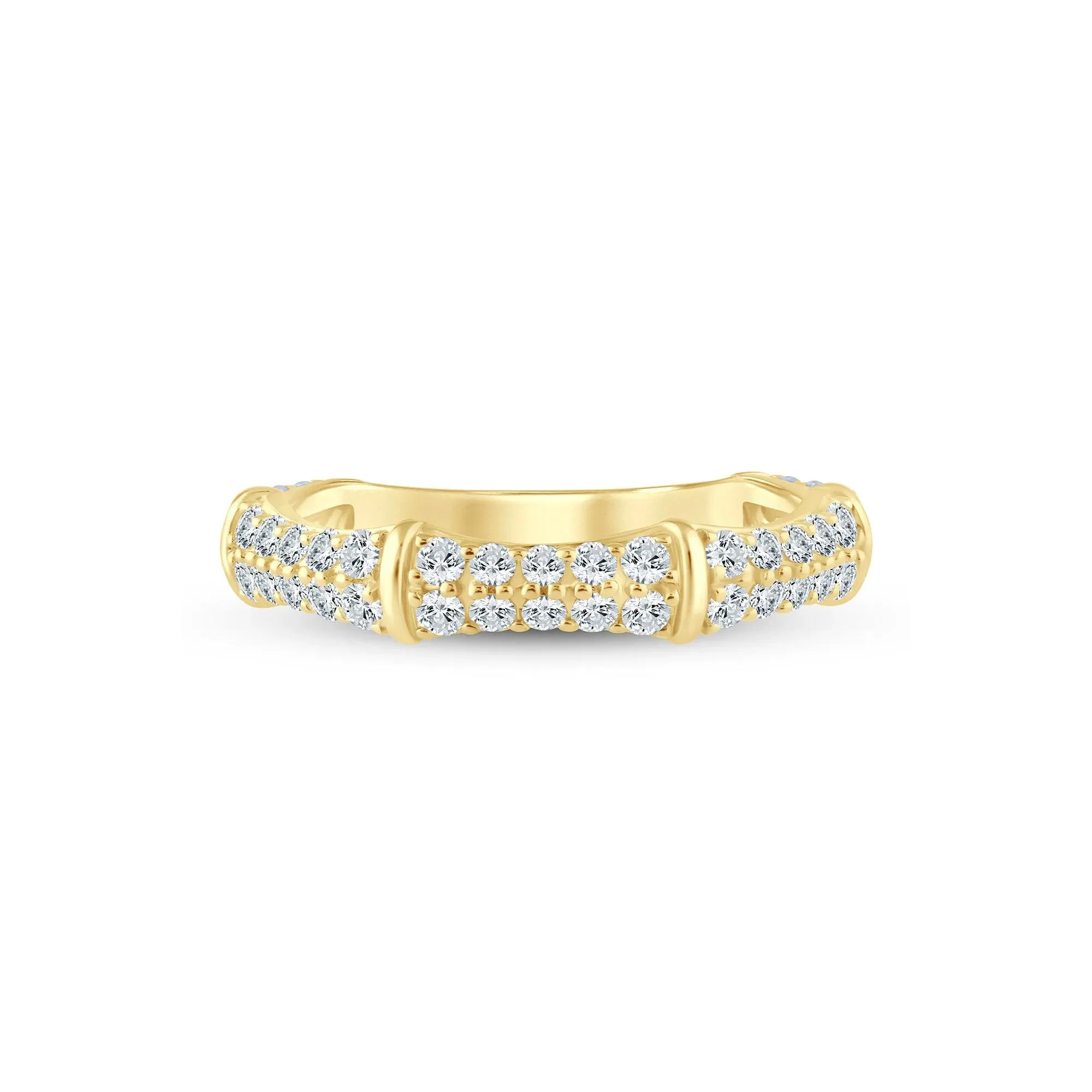 3/4 CT. Tw. Lab Grown Diamond Anniversary Band Ring 14K Yellow Gold Size 7.5 2mm