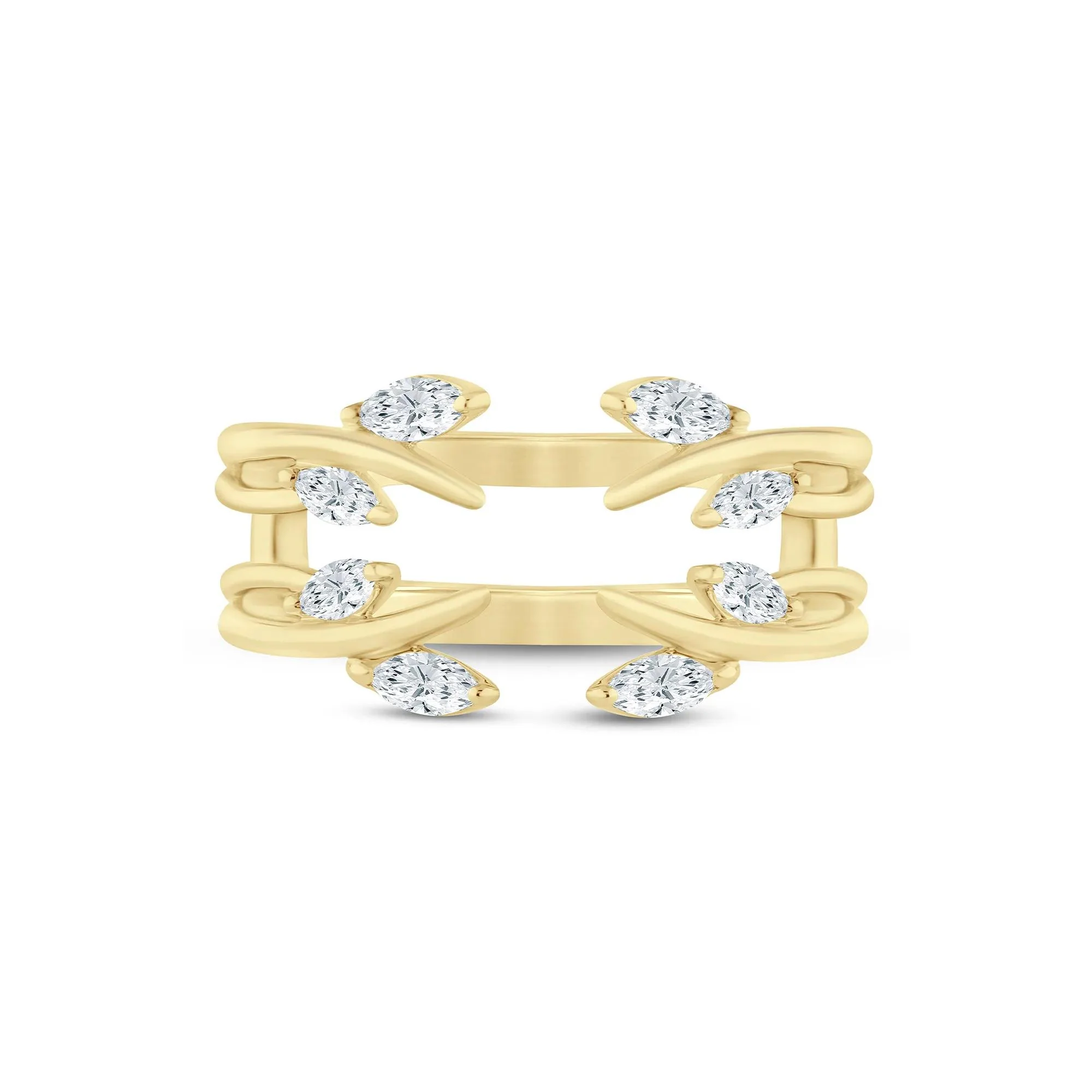 3/8 CT. Tw. Lab Grown Diamond Marquise Ring Insert 14K Yellow Gold Size 6.5mm