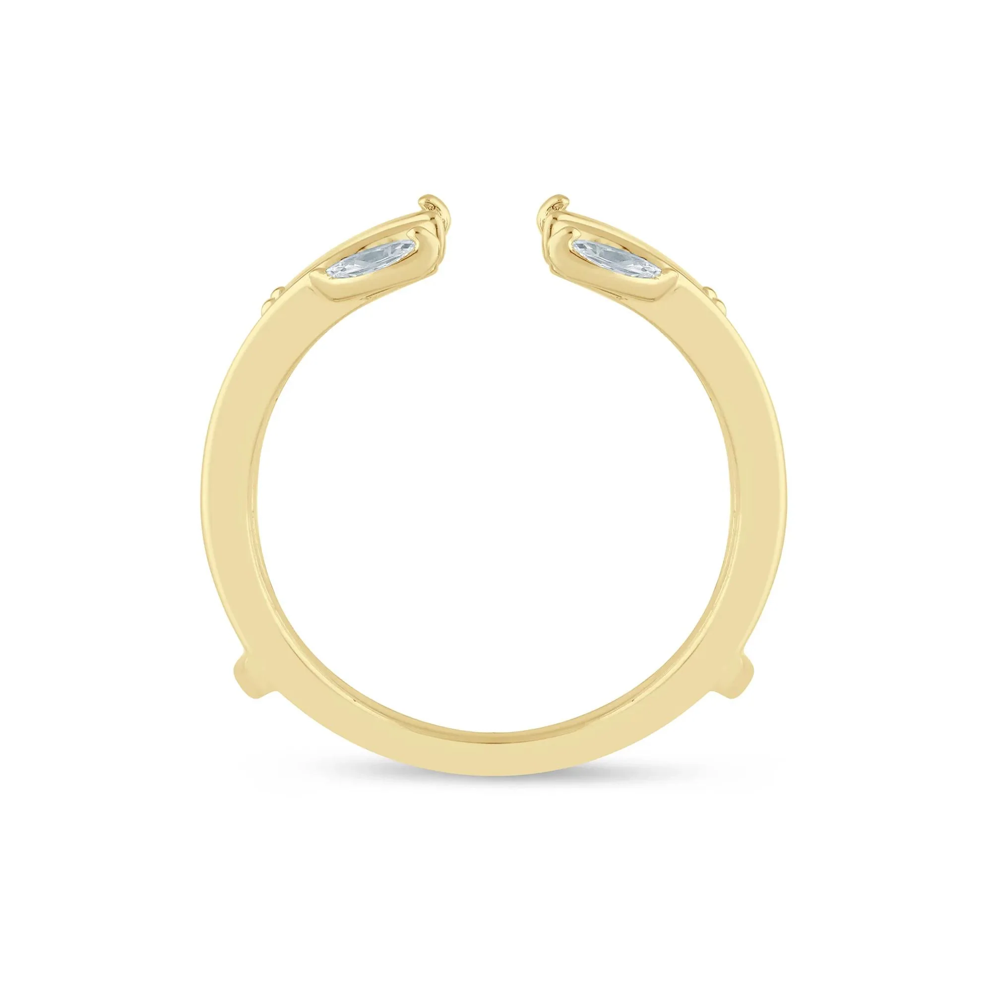 3/8 CT. Tw. Lab Grown Diamond Marquise Ring Insert 14K Yellow Gold Size 6.5mm - Image 2