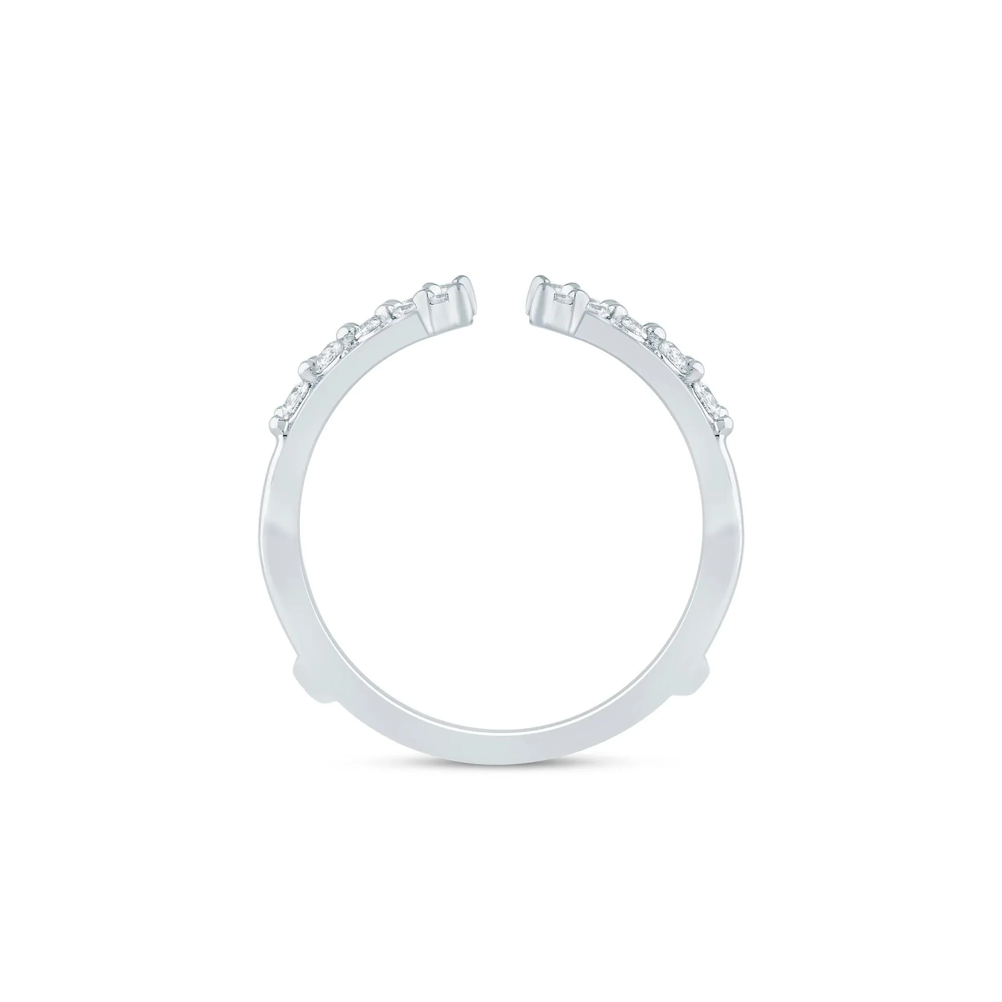 1/3 CT. Tw. Lab Grown Diamond Open Insert 14K White Gold Ring Size 5 1.5mm - Image 3