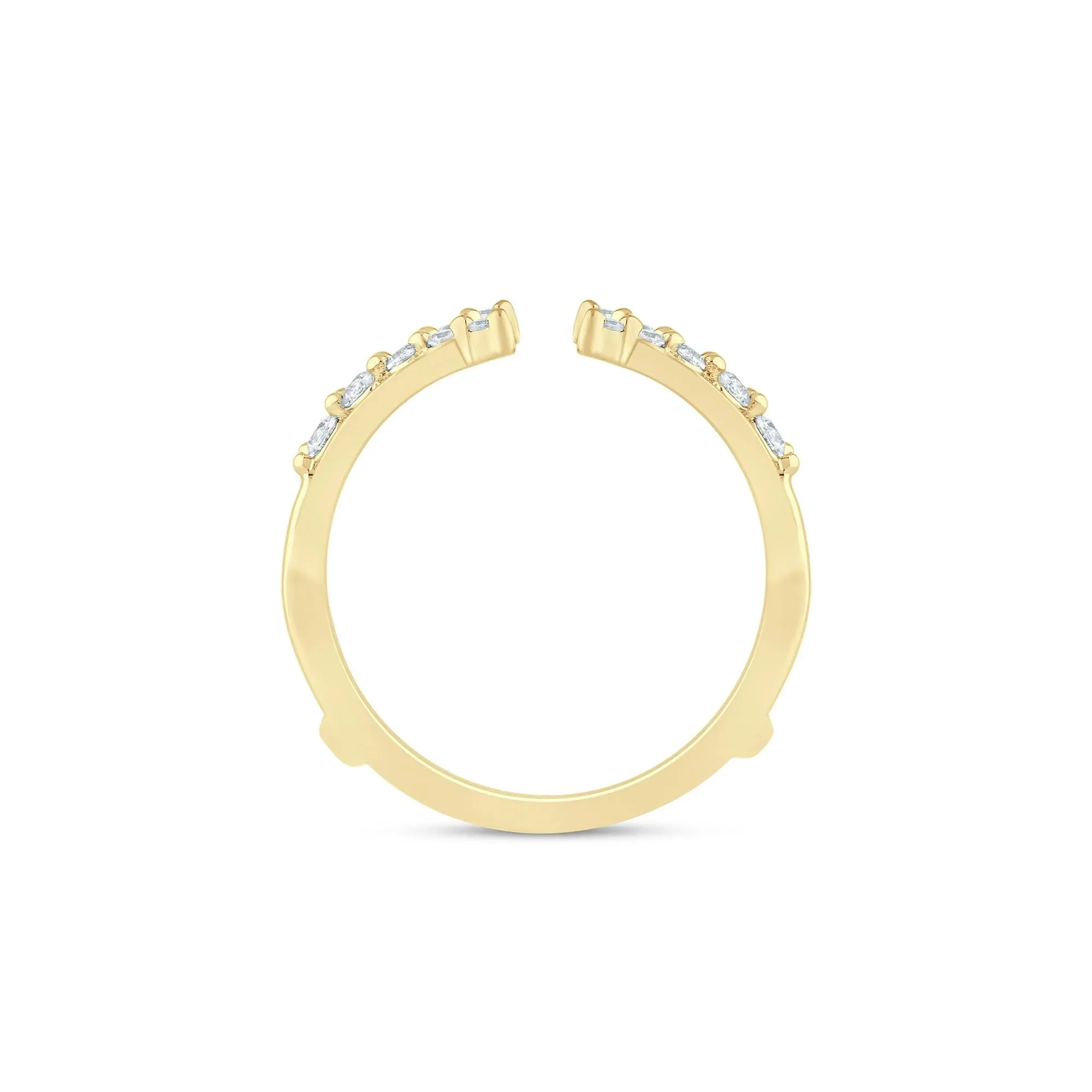 1/3 CT. Tw. Lab Grown Diamond Open Insert 14K Yellow Gold Ring Size 9 1.5mm - Image 2
