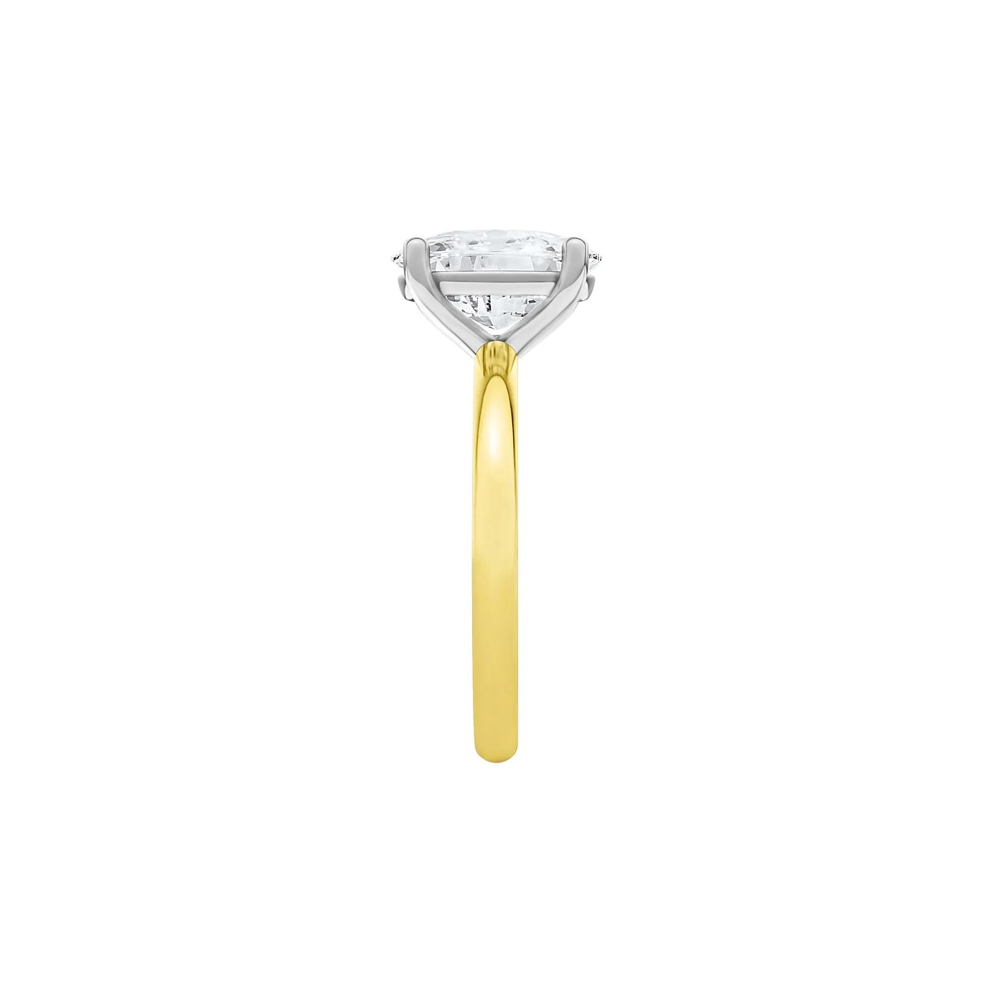 4 CT. Tw. Lab Grown Diamond Elongated Cushion-Cut Engagement Ring 14K Yellow and White Gold Size 11.5 2mm - Image 3