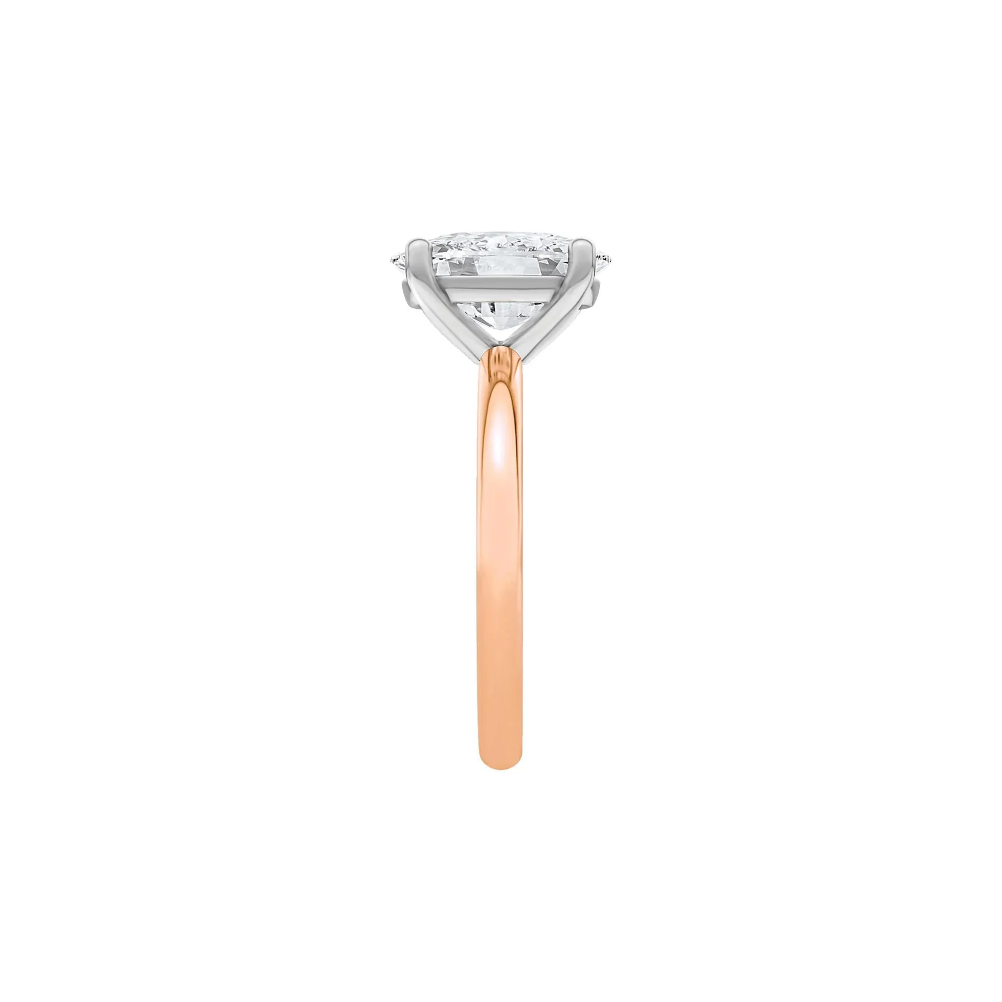 5 CT. Tw. Lab Grown Diamond Elongated Cushion-Cut Engagement Ring 14K Rose and White Gold Size 10 2mm - Image 3
