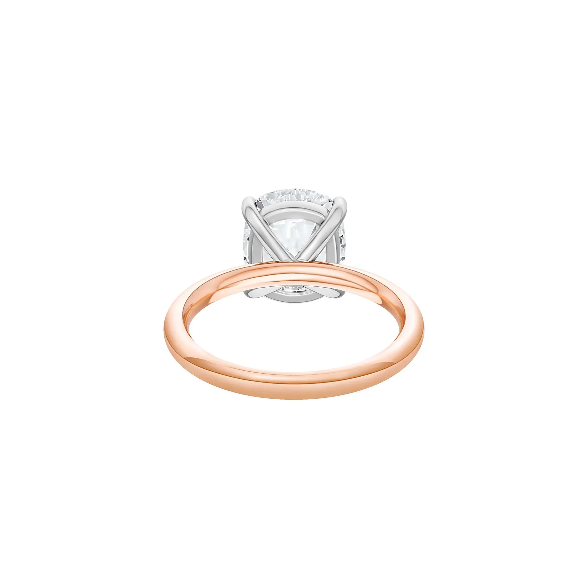 5 CT. Tw. Lab Grown Diamond Elongated Cushion-Cut Engagement Ring 14K Rose and White Gold Size 11.5 2mm - Image 4