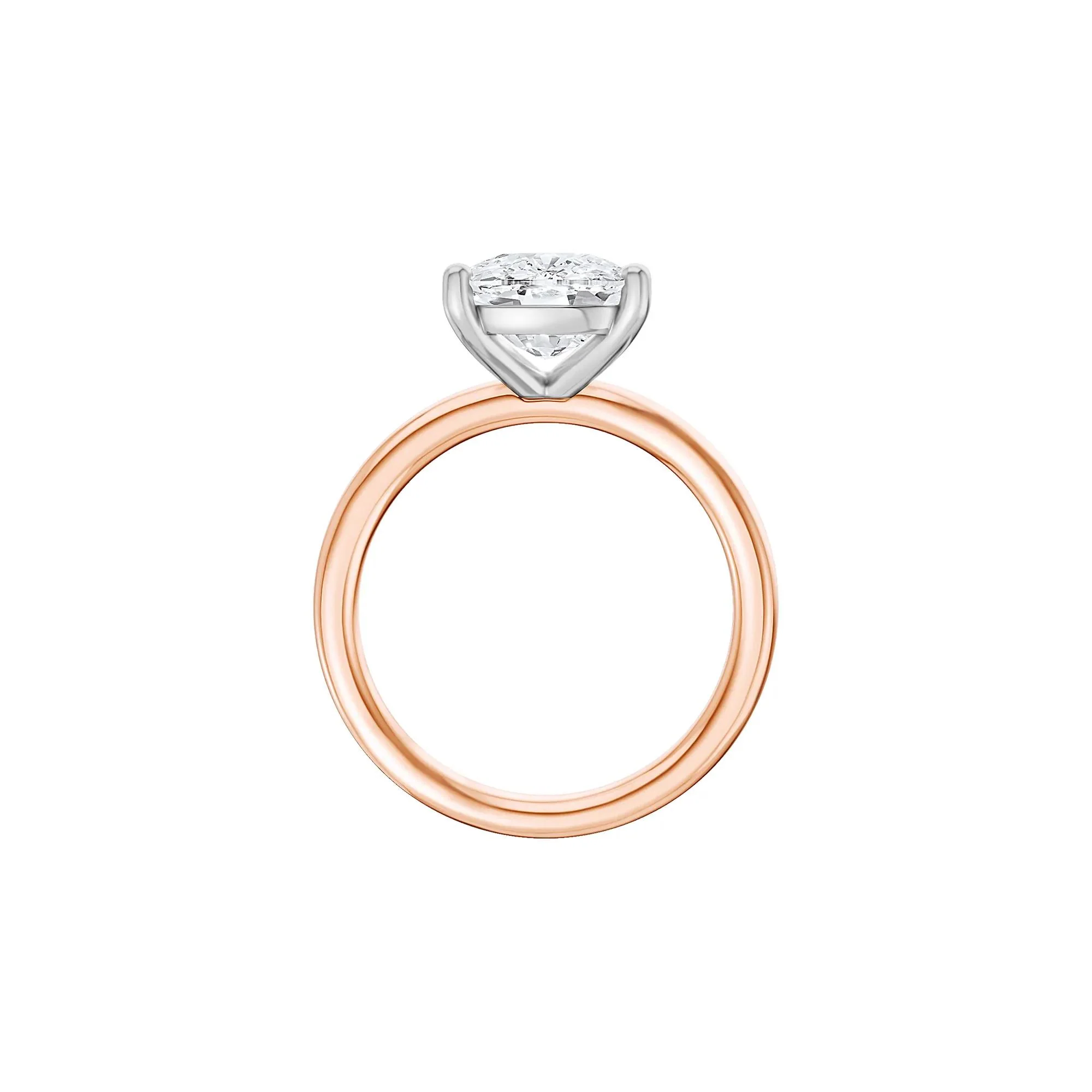 5 CT. Tw. Lab Grown Diamond Elongated Cushion-Cut Engagement Ring 14K Rose and White Gold Size 6 2mm - Image 2