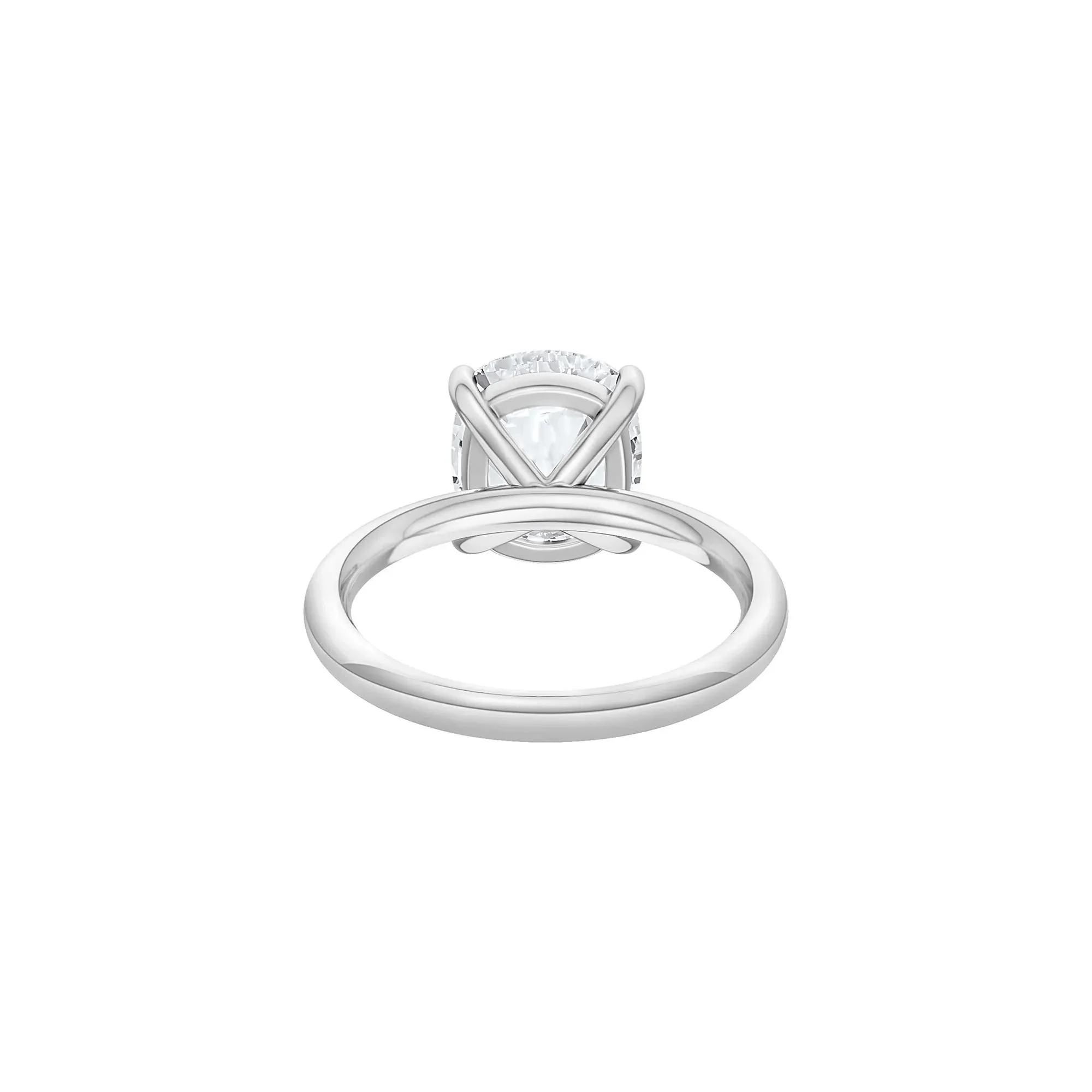 5 CT. Tw. Lab Grown Diamond Elongated Cushion-Cut Engagement Ring Platinum White Size 4 2mm - Image 4