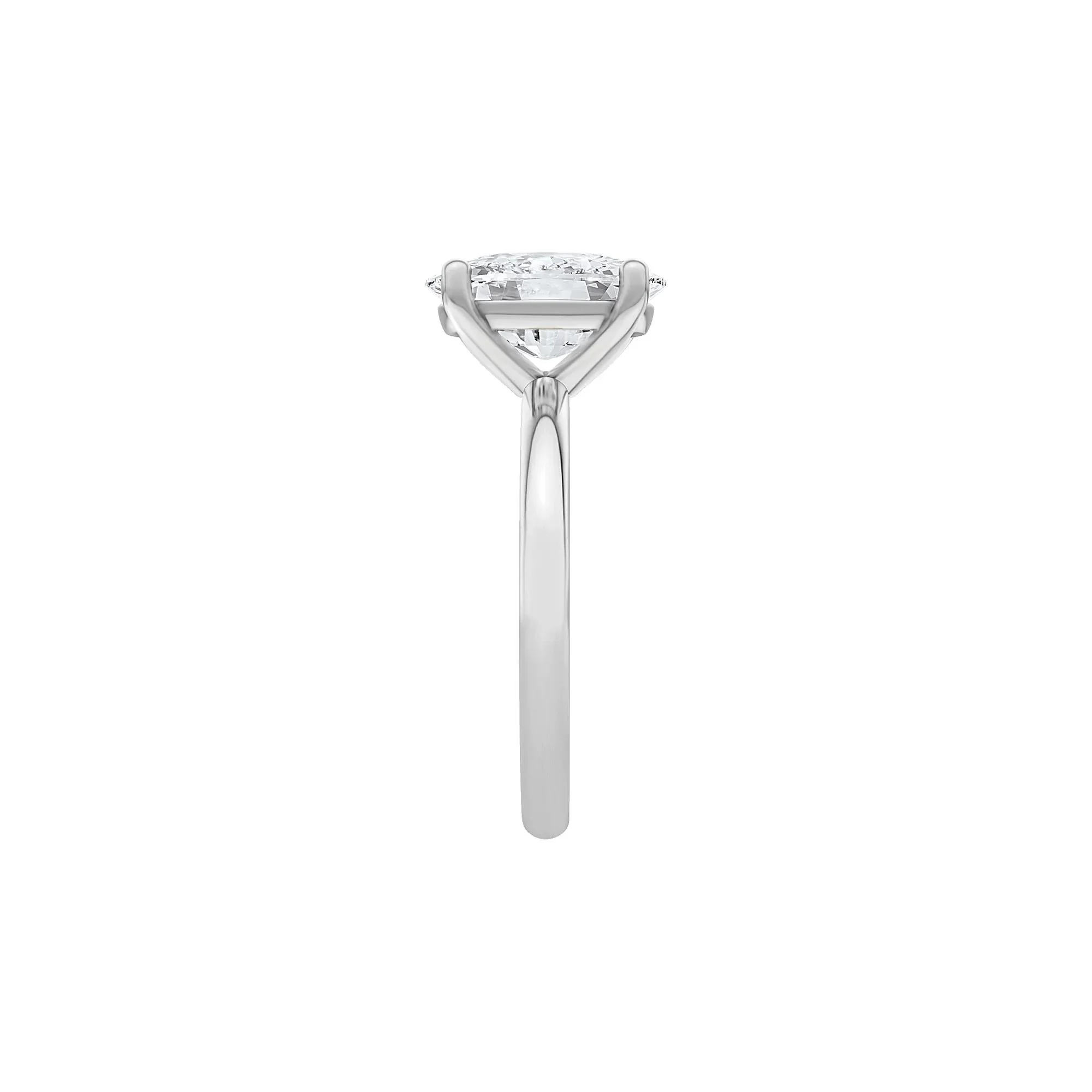5 CT. Tw. Lab Grown Diamond Elongated Cushion-Cut Engagement Ring Platinum White Size 8.5 2mm - Image 3