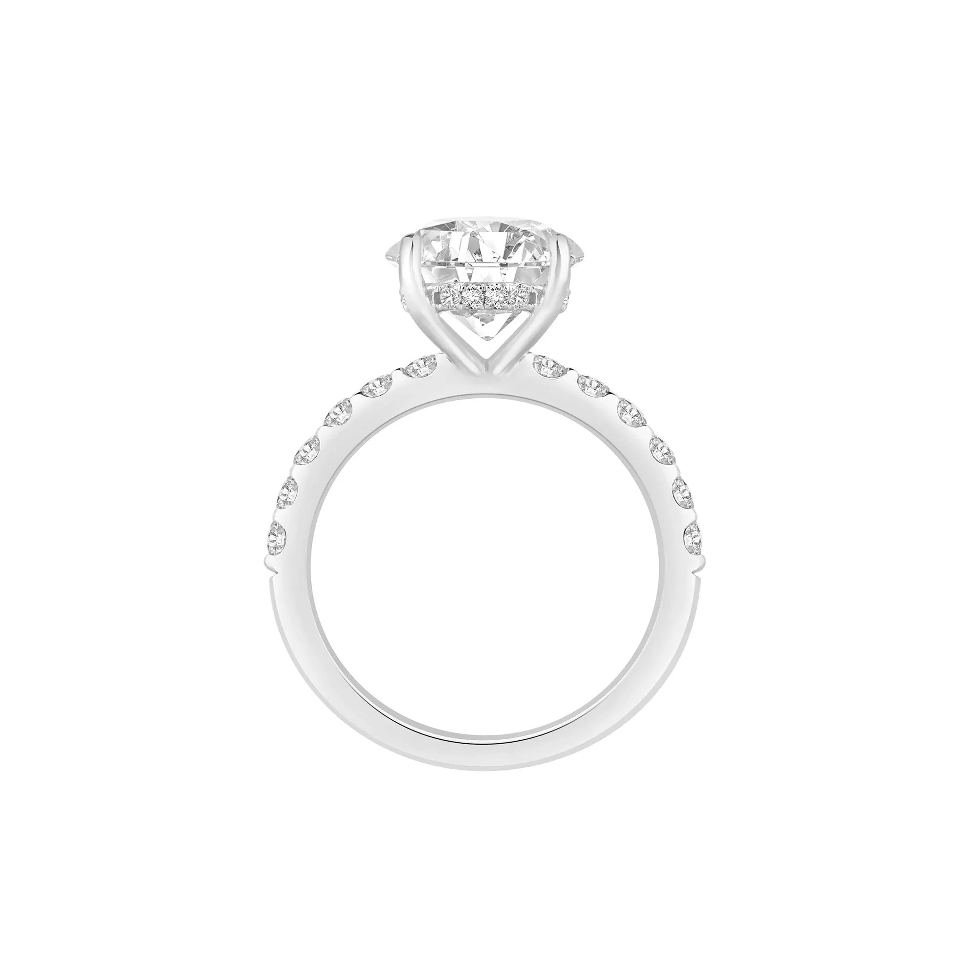 7 3/4 CT. Tw. Lab Grown Diamond Oval Engagement Ring 14K White Gold Size 6 - Image 2