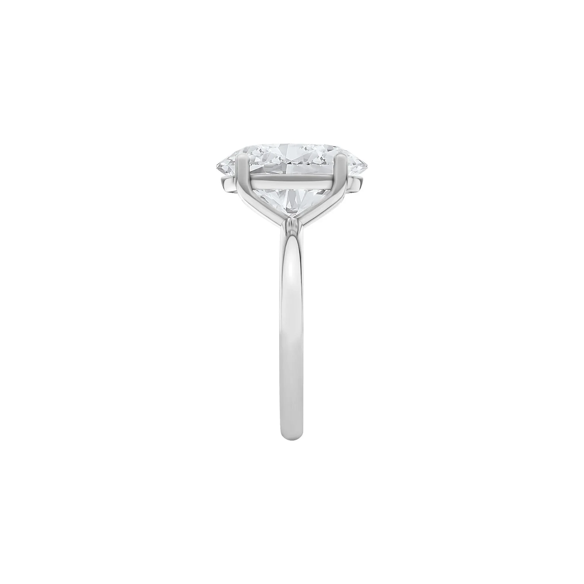 5 CT. Tw. Lab Grown Diamond Oval Solitaire Engagement Ring Platinum White Size 8 2mm - Image 3