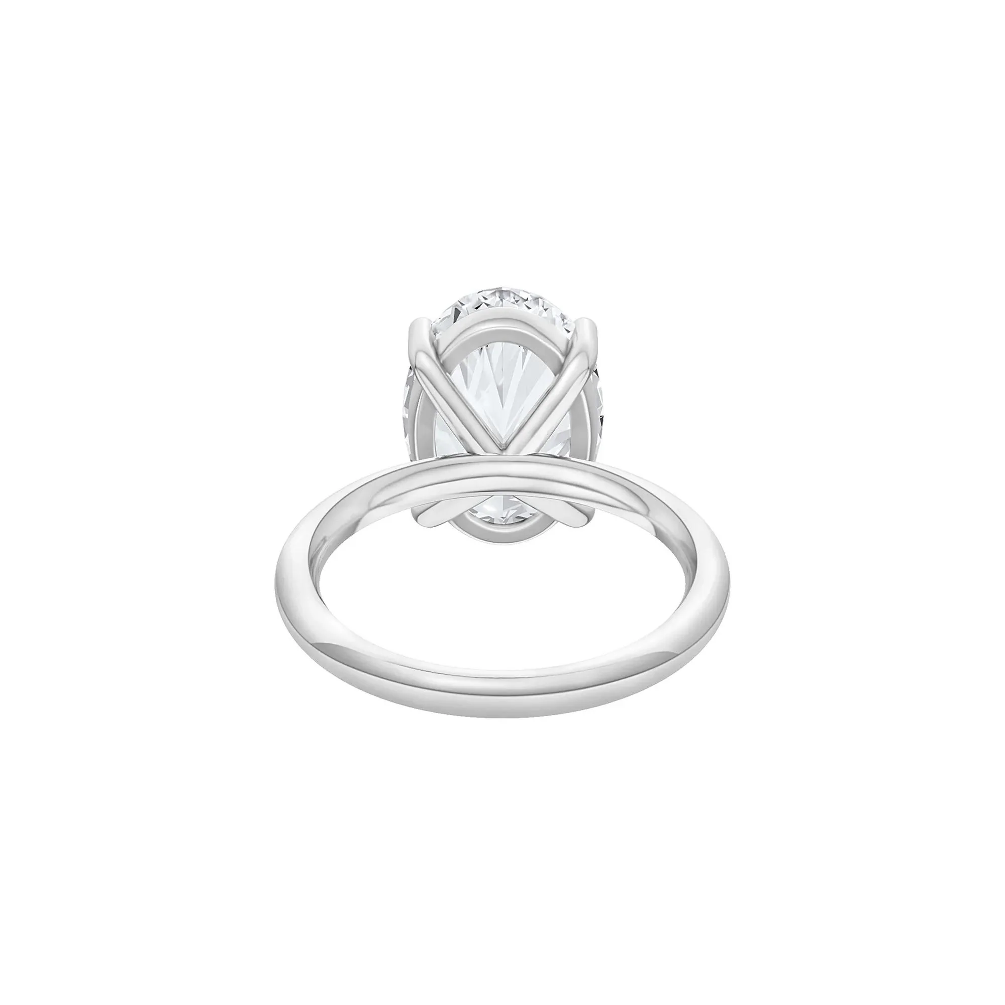 5 CT. Tw. Lab Grown Diamond Oval Solitaire Engagement Ring Platinum White Size 9 2mm - Image 4