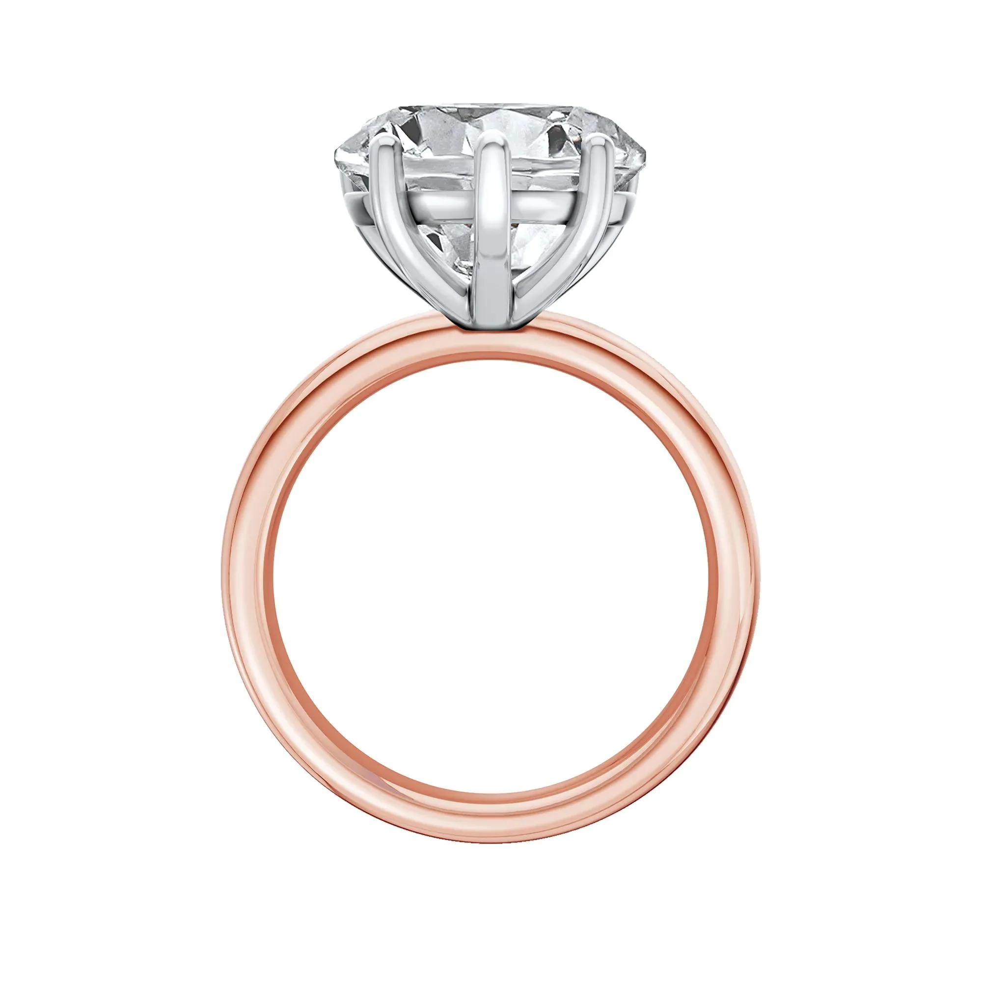Lab Grown Diamond Heart-Shaped Solitaire Ring 14K Rose & White Gold (5 CT.) Size 6.5 2mm - Image 2