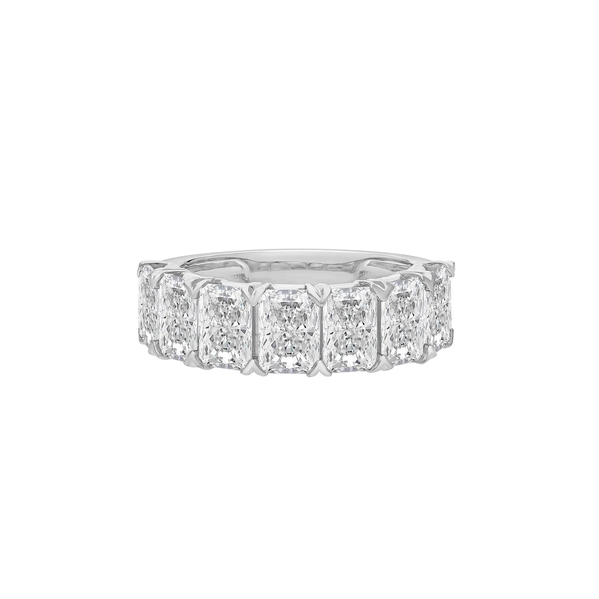 5 CT. Tw. Lab Grown Diamond Radiant Anniversary Band Ring 14K White Gold Size 6