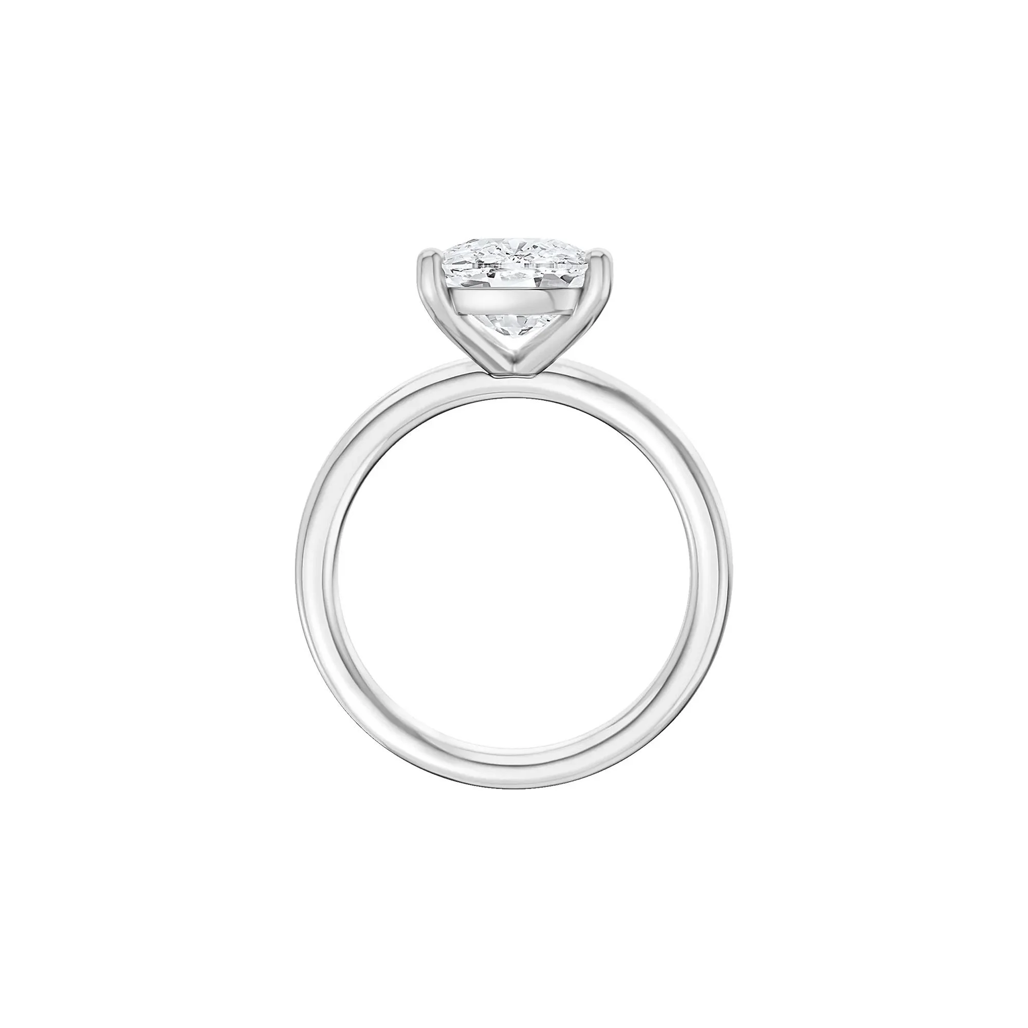 5 CT. Tw. Lab Grown Diamond Elongated Cushion-Cut Engagement Ring 14K White Gold Size 10.5 2mm - Image 2