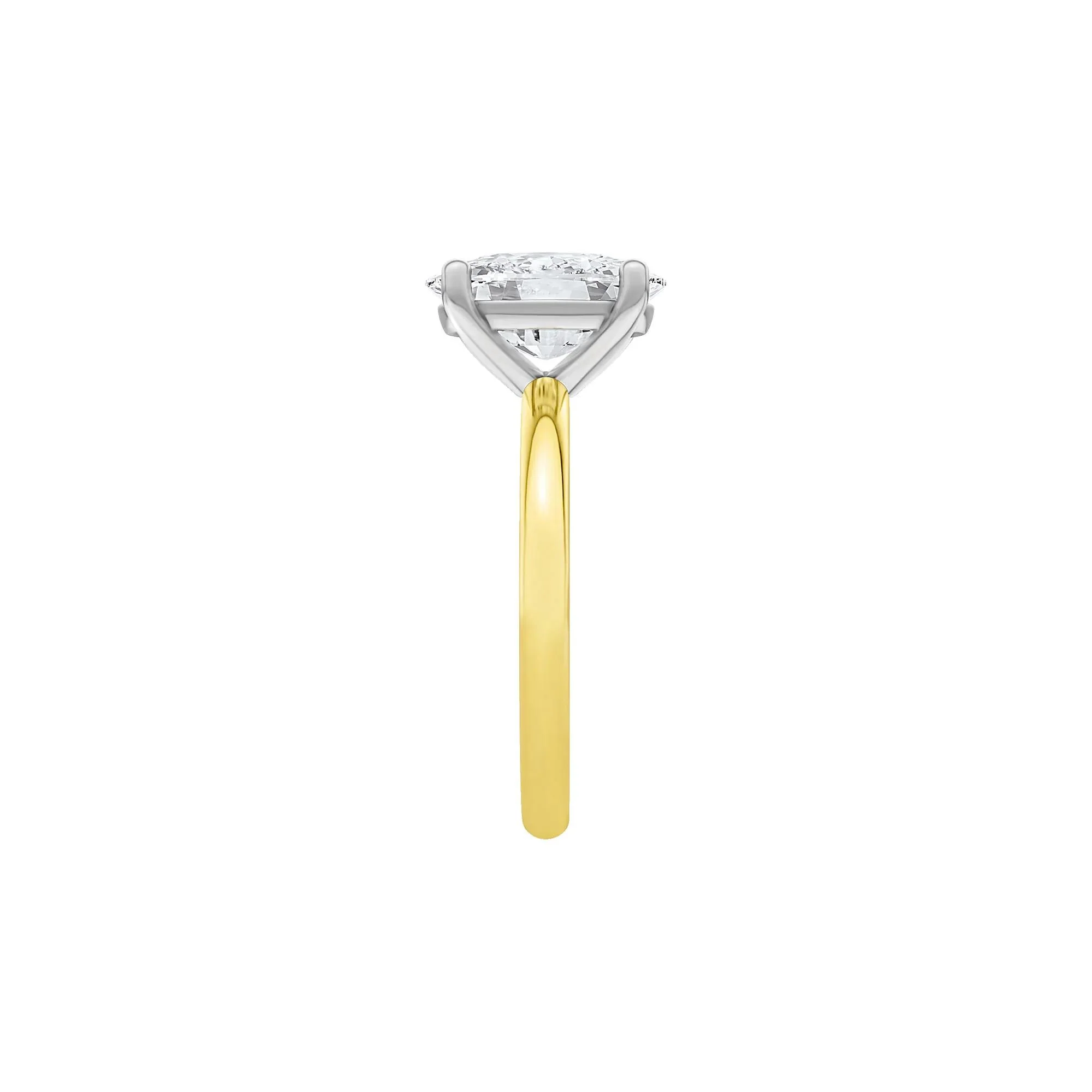 5 CT. Tw. Lab Grown Diamond Elongated Cushion-Cut Engagement Ring 14K Yellow and White Gold Size 11.5 2mm - Image 3