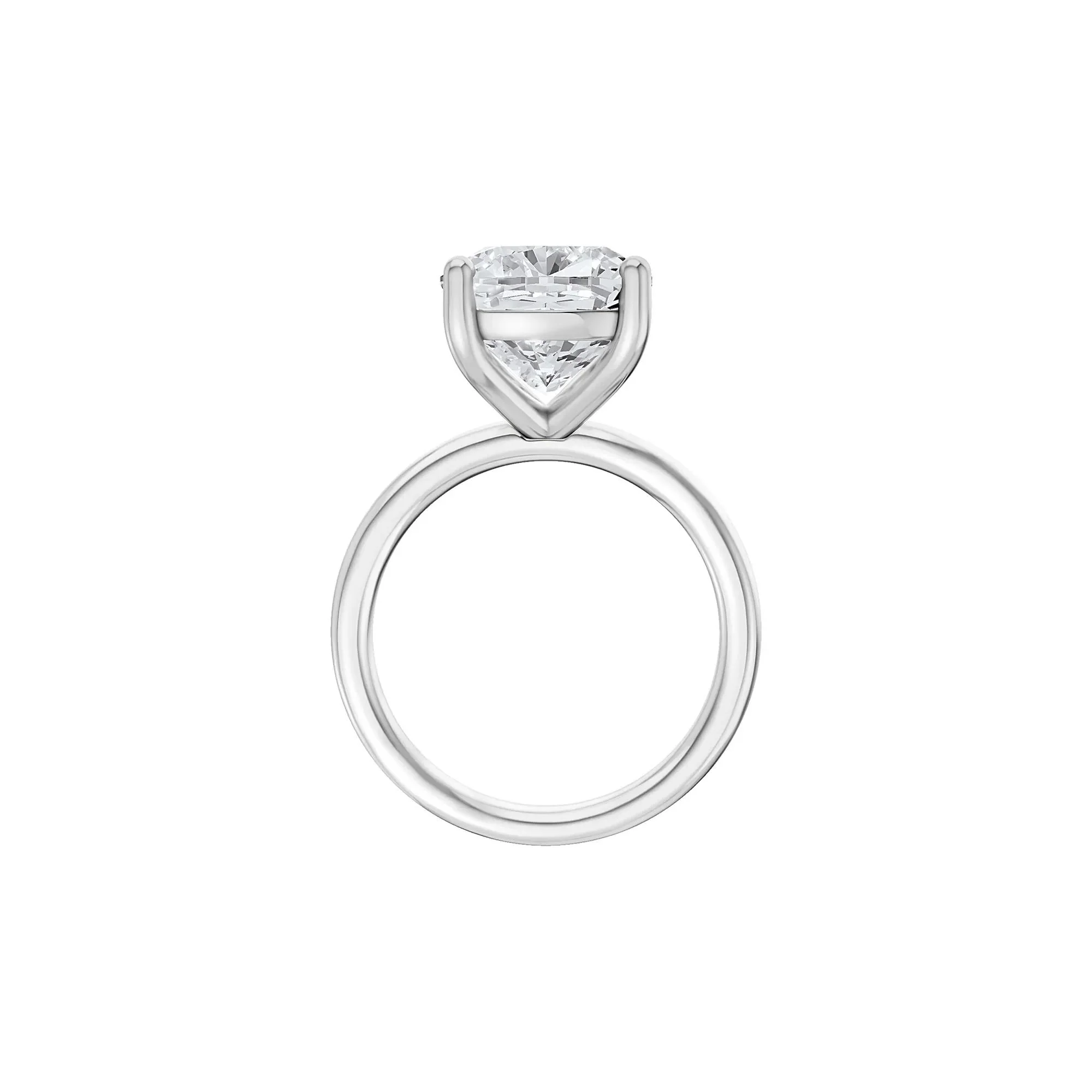 6 CT. Tw. Lab Grown Diamond Elongated Cushion-Cut Engagement Ring 14K White Gold Size 7.5 2mm - Image 2