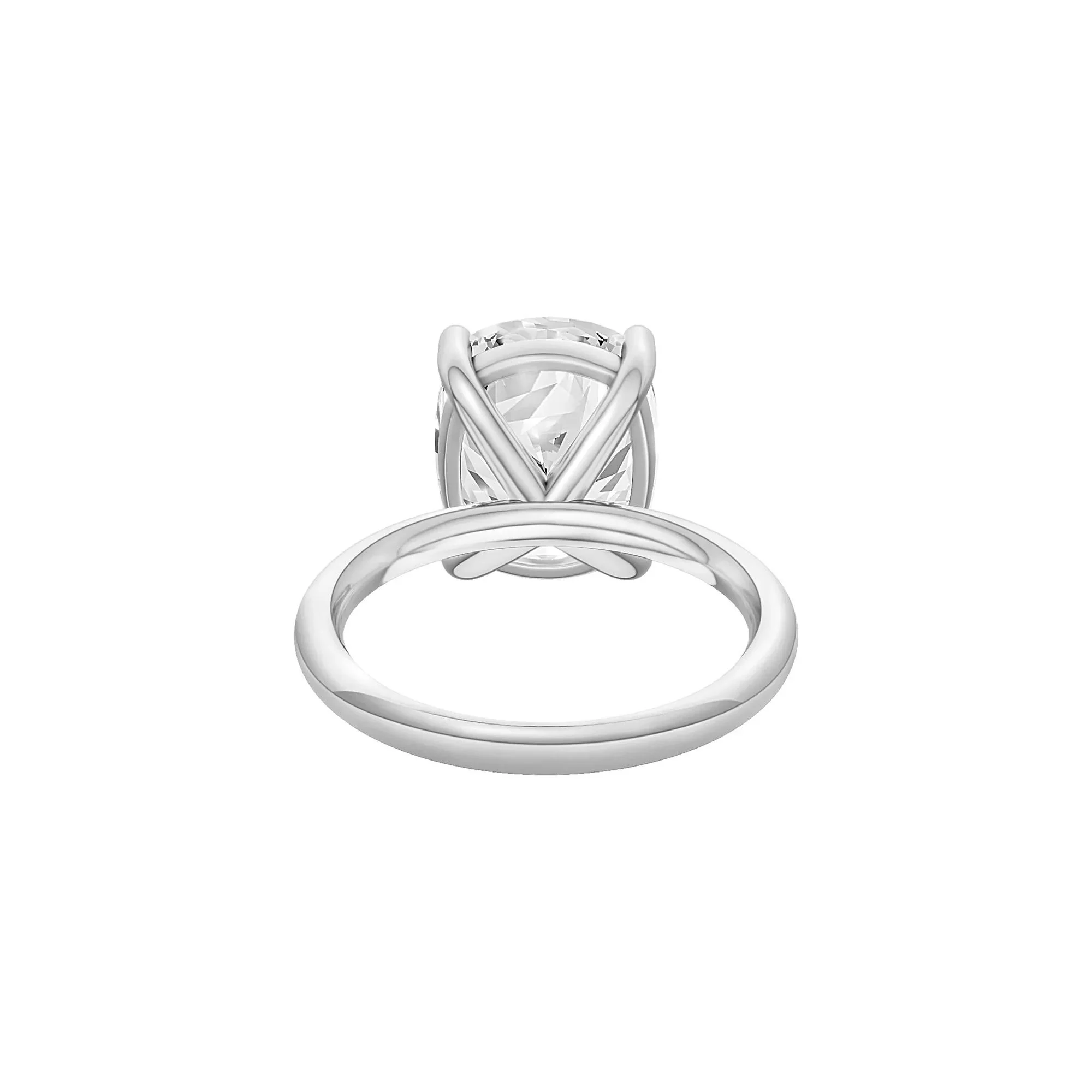 6 CT. Tw. Lab Grown Diamond Elongated Cushion-Cut Engagement Ring Platinum White Size 7.5 2mm - Image 4