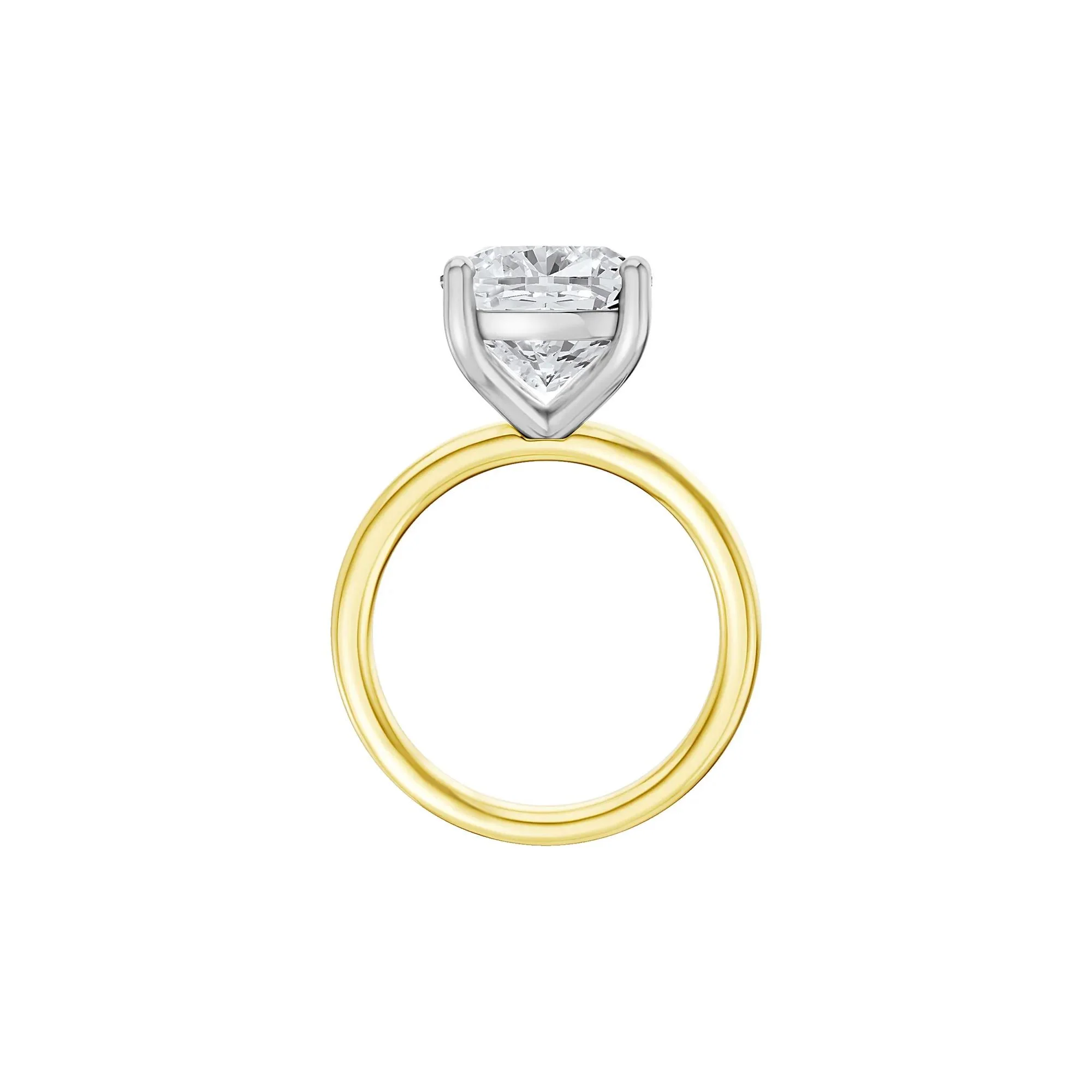 6 CT. Tw. Lab Grown Diamond Elongated Cushion-Cut Engagement Ring 14K Yellow and White Gold Size 5 2mm - Image 2