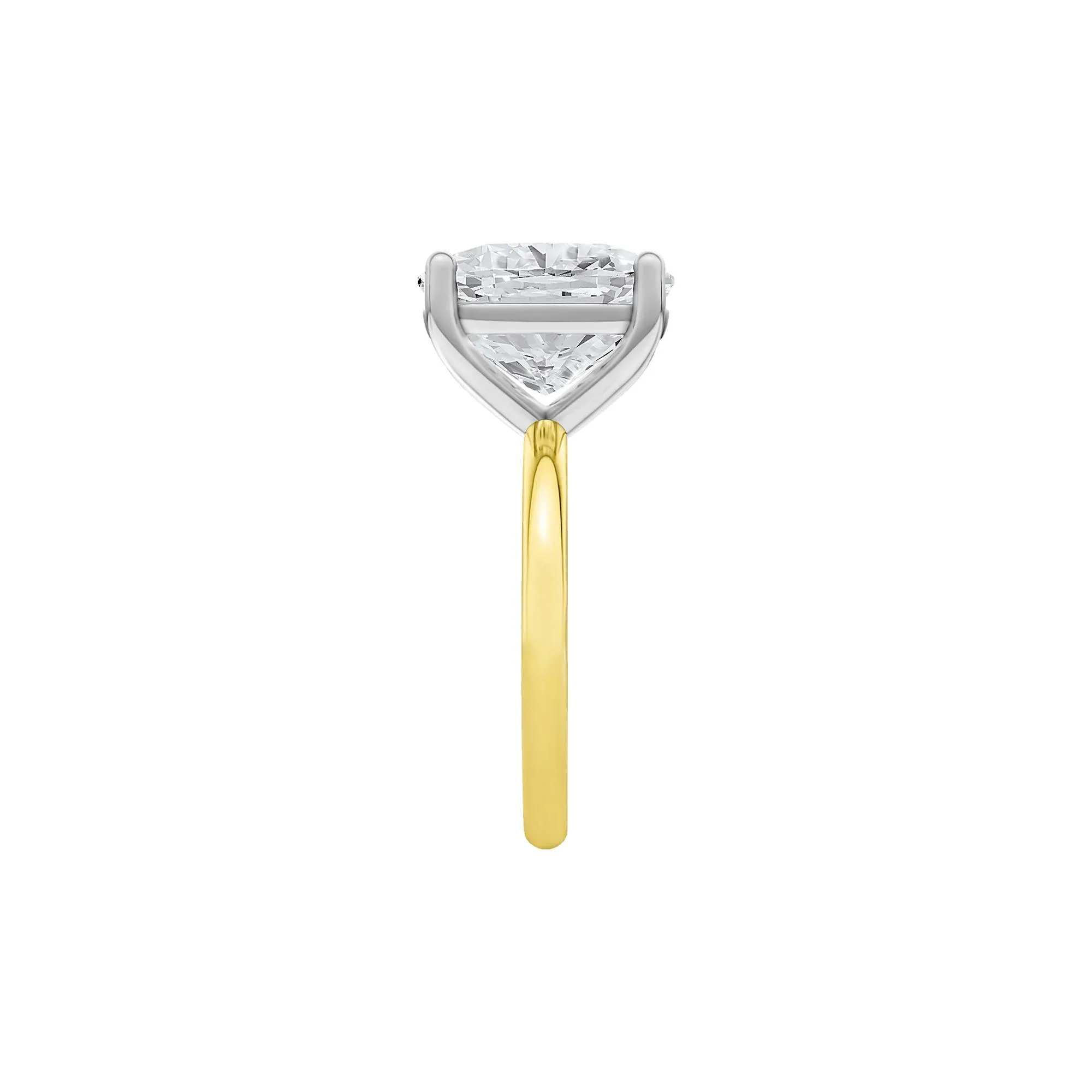 6 CT. Tw. Lab Grown Diamond Elongated Cushion-Cut Engagement Ring 14K Yellow and White Gold Size 9.5 2mm - Image 3