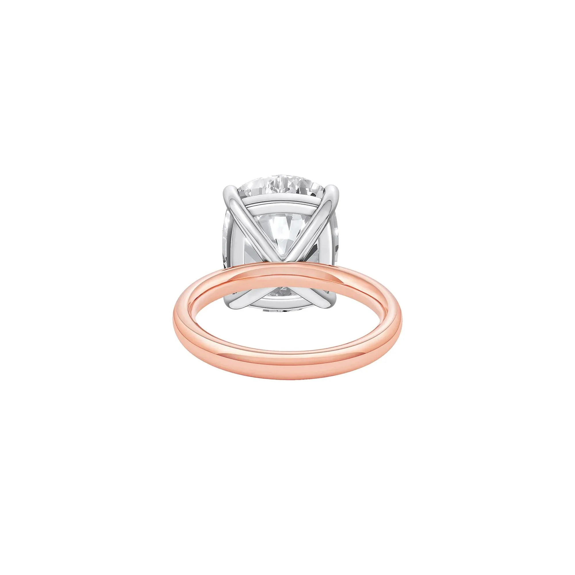 7 CT. Tw. Lab Grown Diamond Elongated Cushion-Cut Engagement Ring 14K Rose and White Gold Size 10 2mm - Image 4
