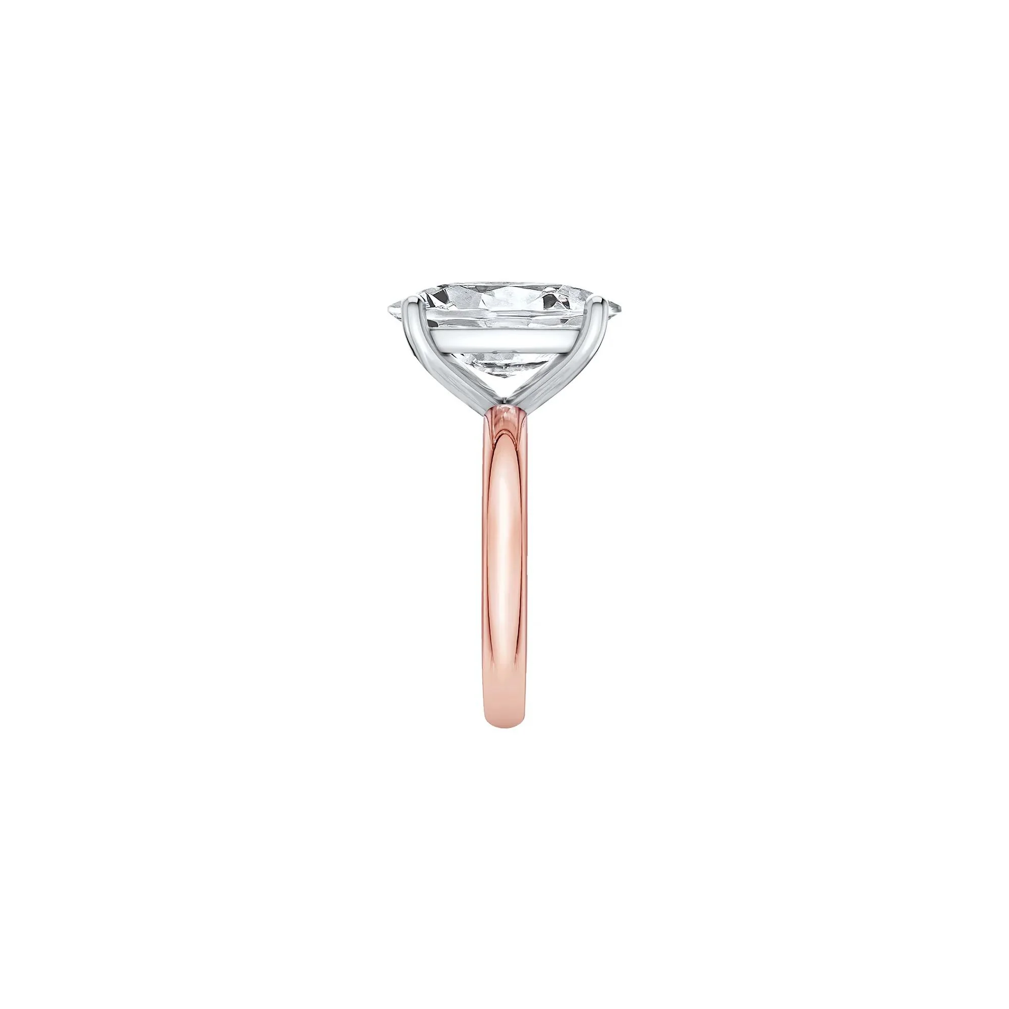 7 CT. Tw. Lab Grown Diamond Elongated Cushion-Cut Engagement Ring 14K Rose and White Gold Size 7.5 2mm - Image 3