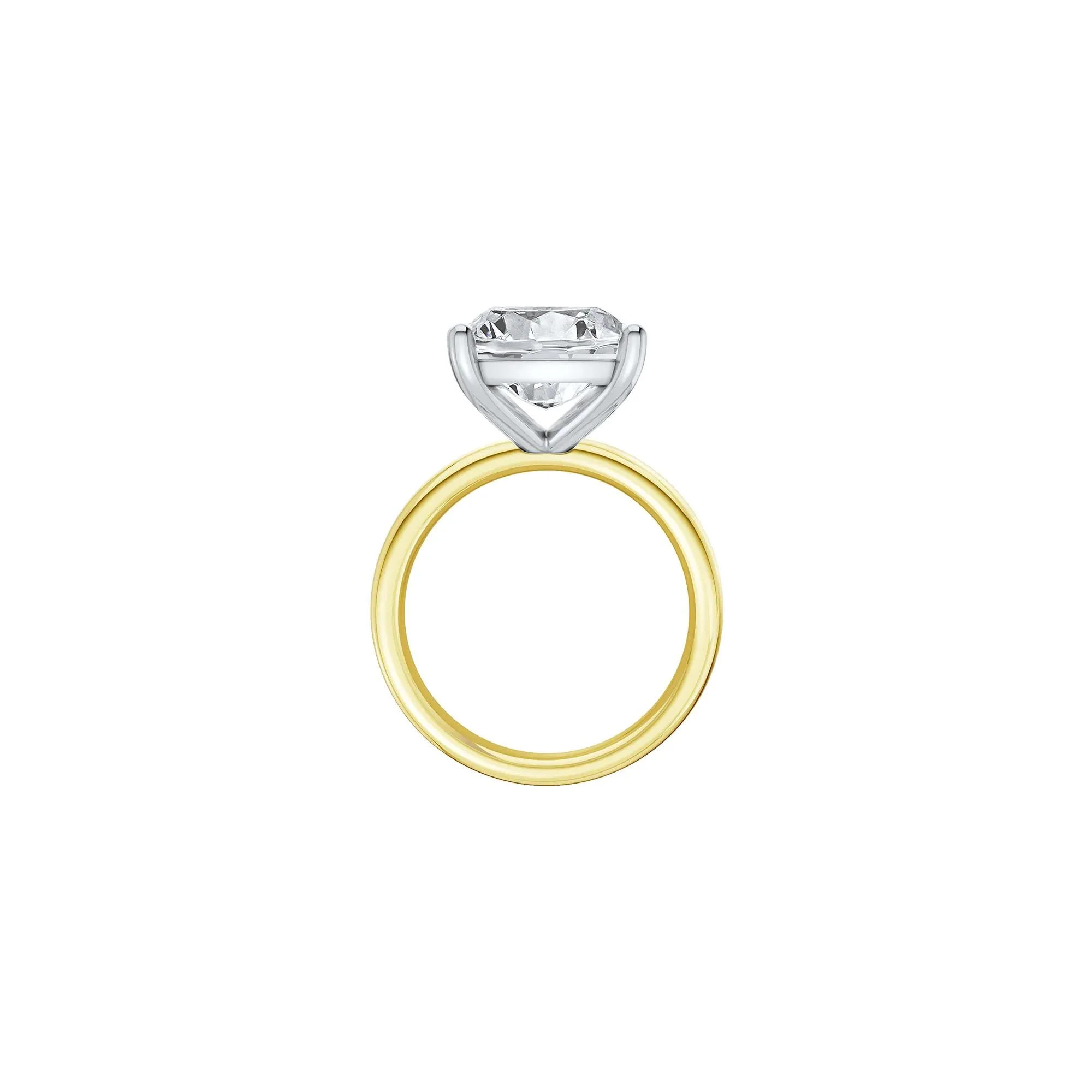 7 CT. Tw. Lab Grown Diamond Elongated Cushion-Cut Engagement Ring 14K Yellow and White Gold Size 10.5 2mm - Image 2