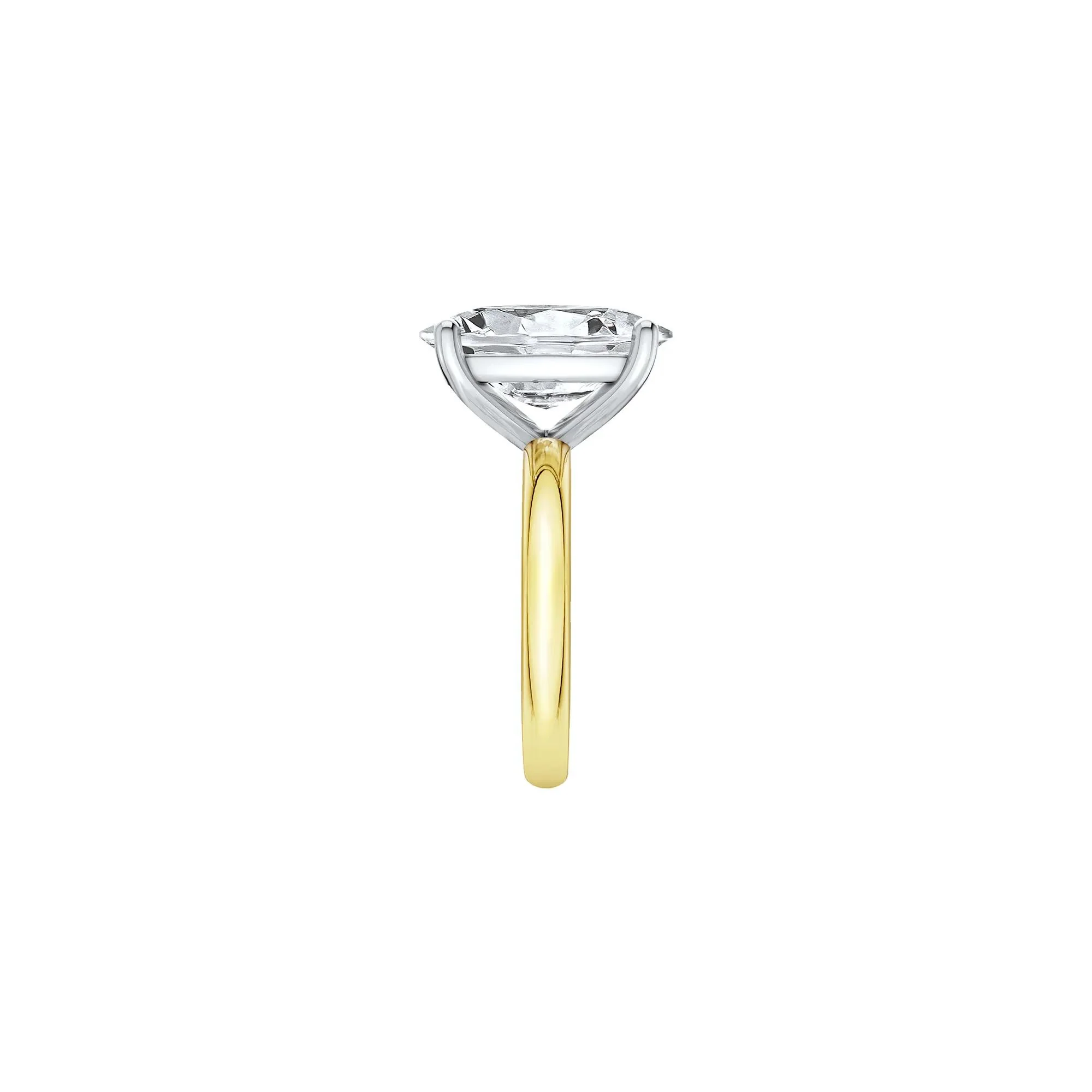 7 CT. Tw. Lab Grown Diamond Elongated Cushion-Cut Engagement Ring 14K Yellow and White Gold Size 4.5 2mm - Image 3
