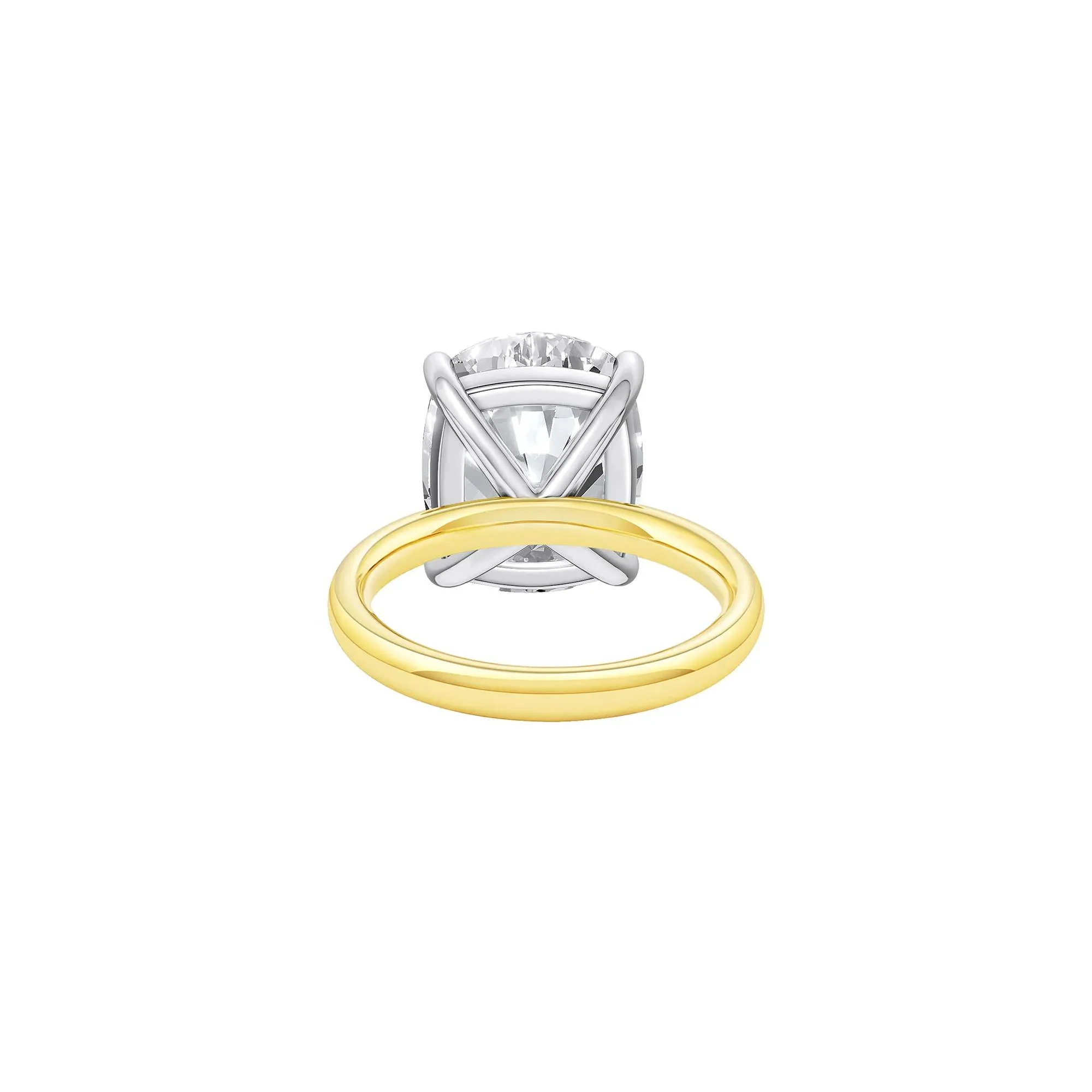 7 CT. Tw. Lab Grown Diamond Elongated Cushion-Cut Engagement Ring 14K Yellow and White Gold Size 7.5 2mm - Image 4