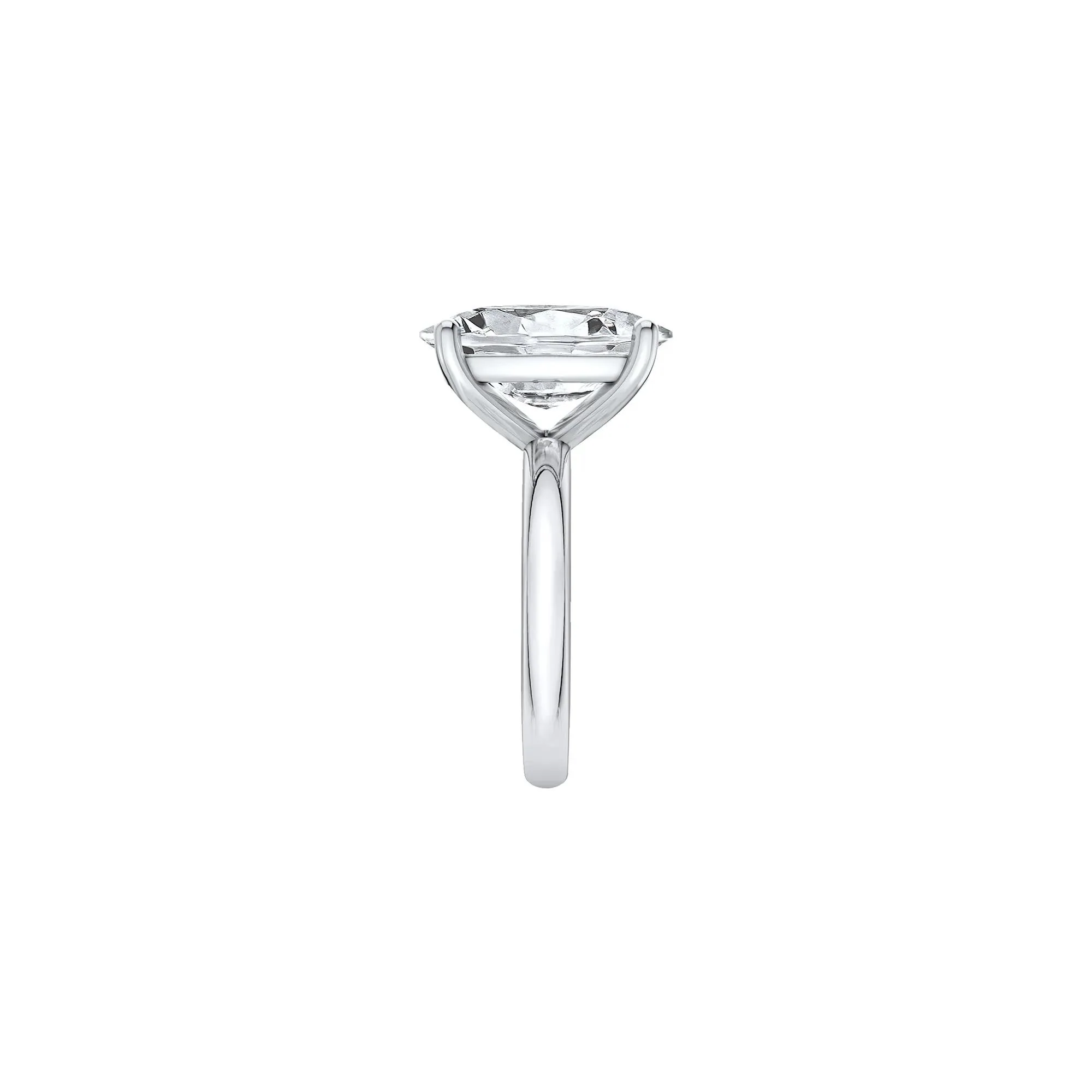 Lab Grown Diamond Elongated Cushion-Cut Engagement Ring Platinum (7 CT Tw.) White Size 4.5 2mm - Image 3