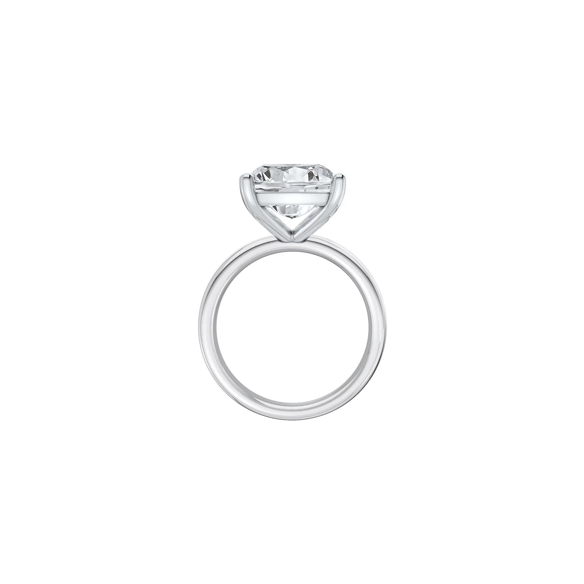 Lab Grown Diamond Elongated Cushion-Cut Engagement Ring Platinum (7 CT Tw.) White Size 8.5 2mm - Image 2