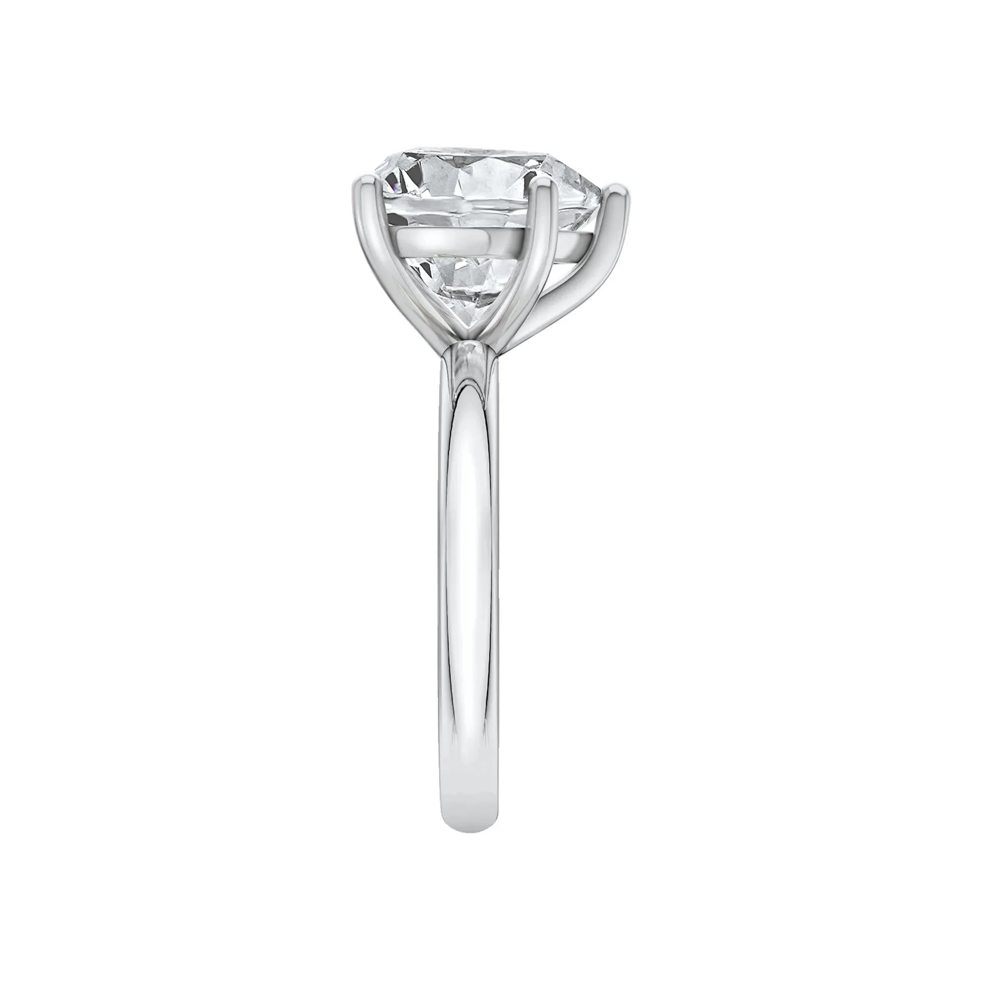 Lab Grown Diamond Heart-Shaped Solitaire Ring Platinum (5 CT.) White Size 10 2mm - Image 3