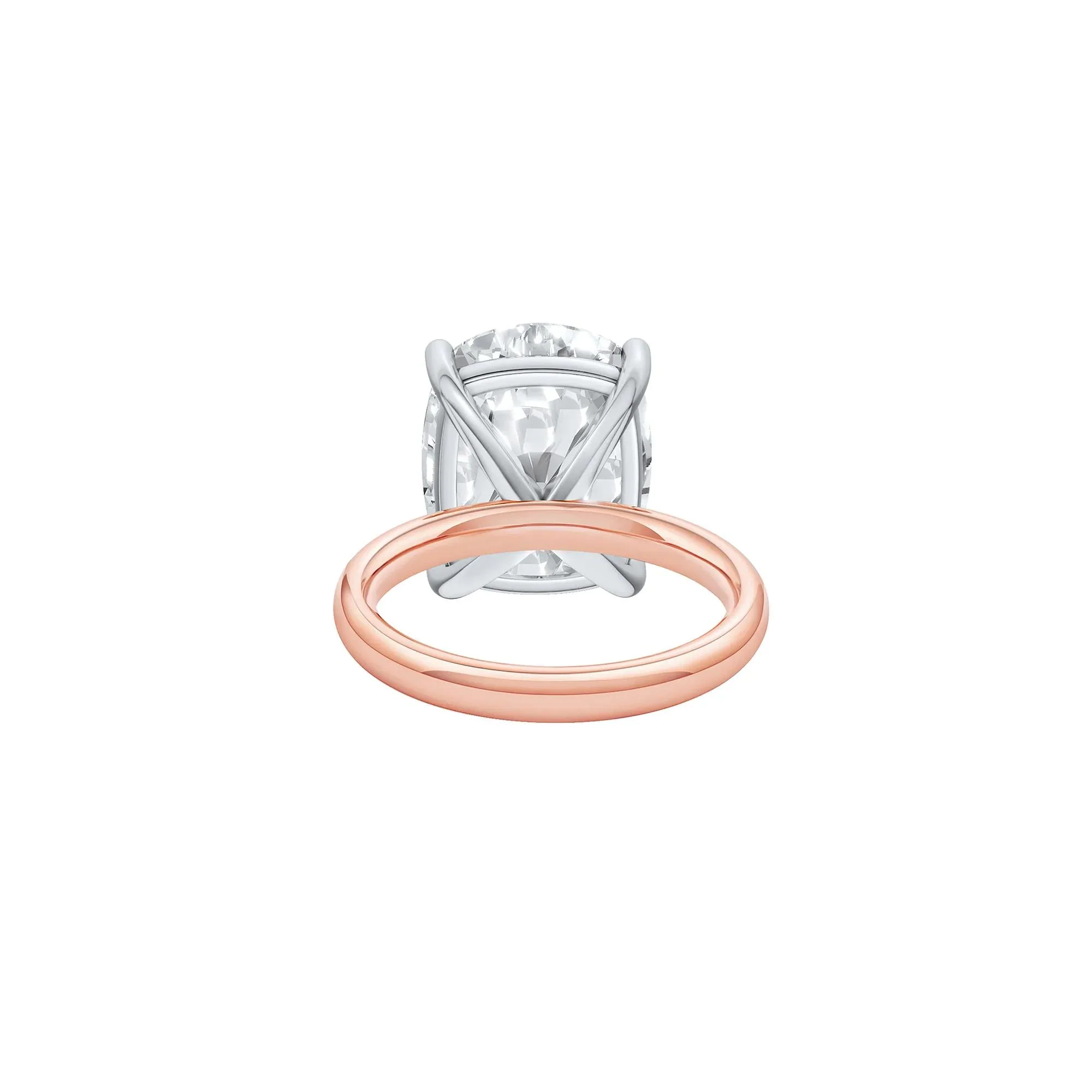9 CT. Tw. Lab Grown Diamond Elongated Cushion-Cut Engagement Ring 14K Rose and White Gold Size 5 2mm - Image 4