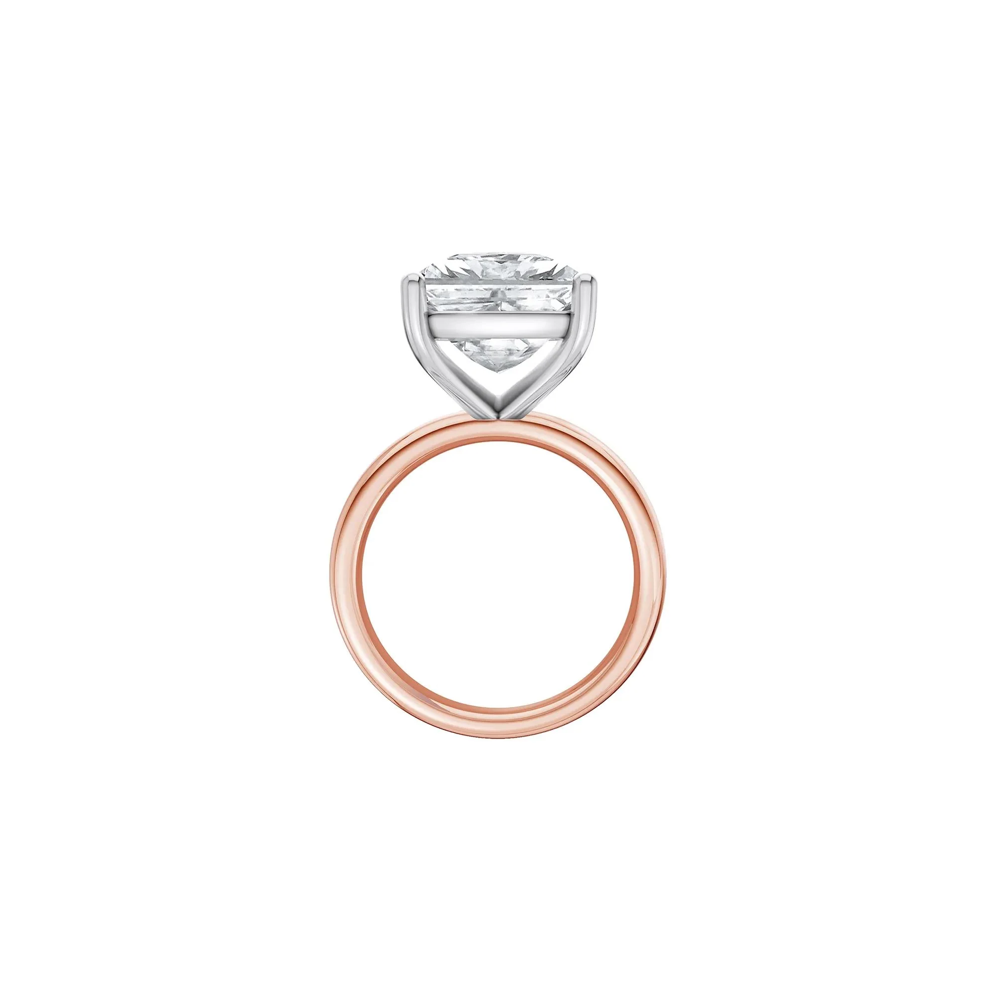 9 CT. Tw. Lab Grown Diamond Elongated Cushion-Cut Engagement Ring 14K Rose and White Gold Size 7 2mm - Image 2
