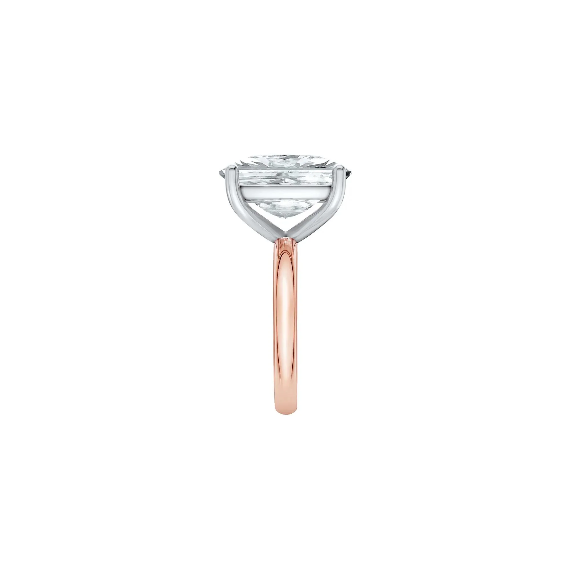 9 CT. Tw. Lab Grown Diamond Elongated Cushion-Cut Engagement Ring 14K Rose and White Gold Size 9.5 2mm - Image 3