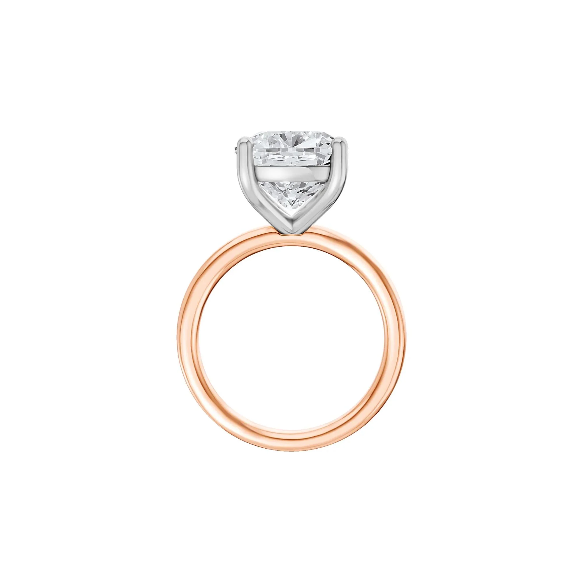 6 CT. Tw. Lab Grown Diamond Elongated Cushion-Cut Engagement Ring 14K Rose and White Gold Size 5 2mm - Image 2