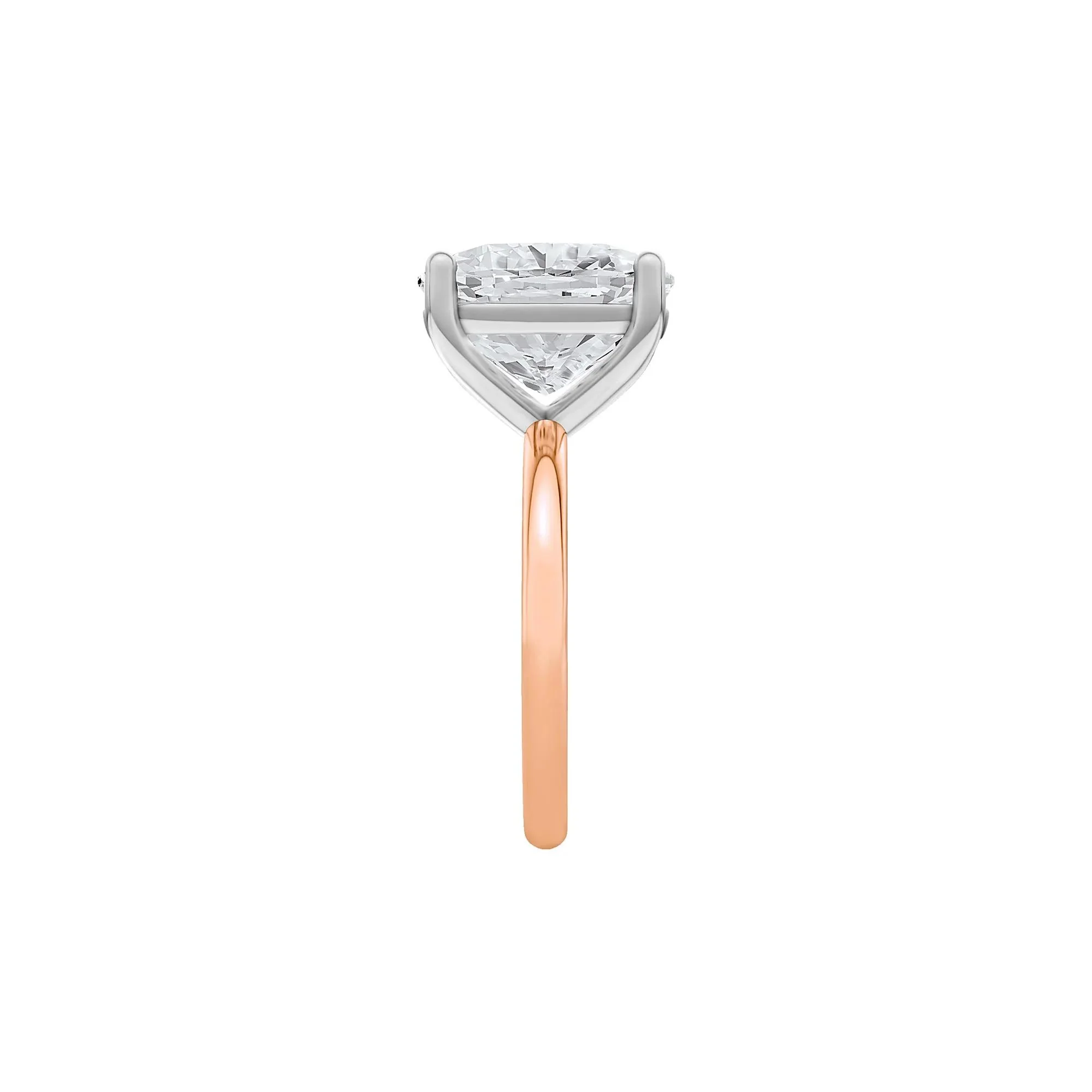 6 CT. Tw. Lab Grown Diamond Elongated Cushion-Cut Engagement Ring 14K Rose and White Gold Size 5.5 2mm - Image 3