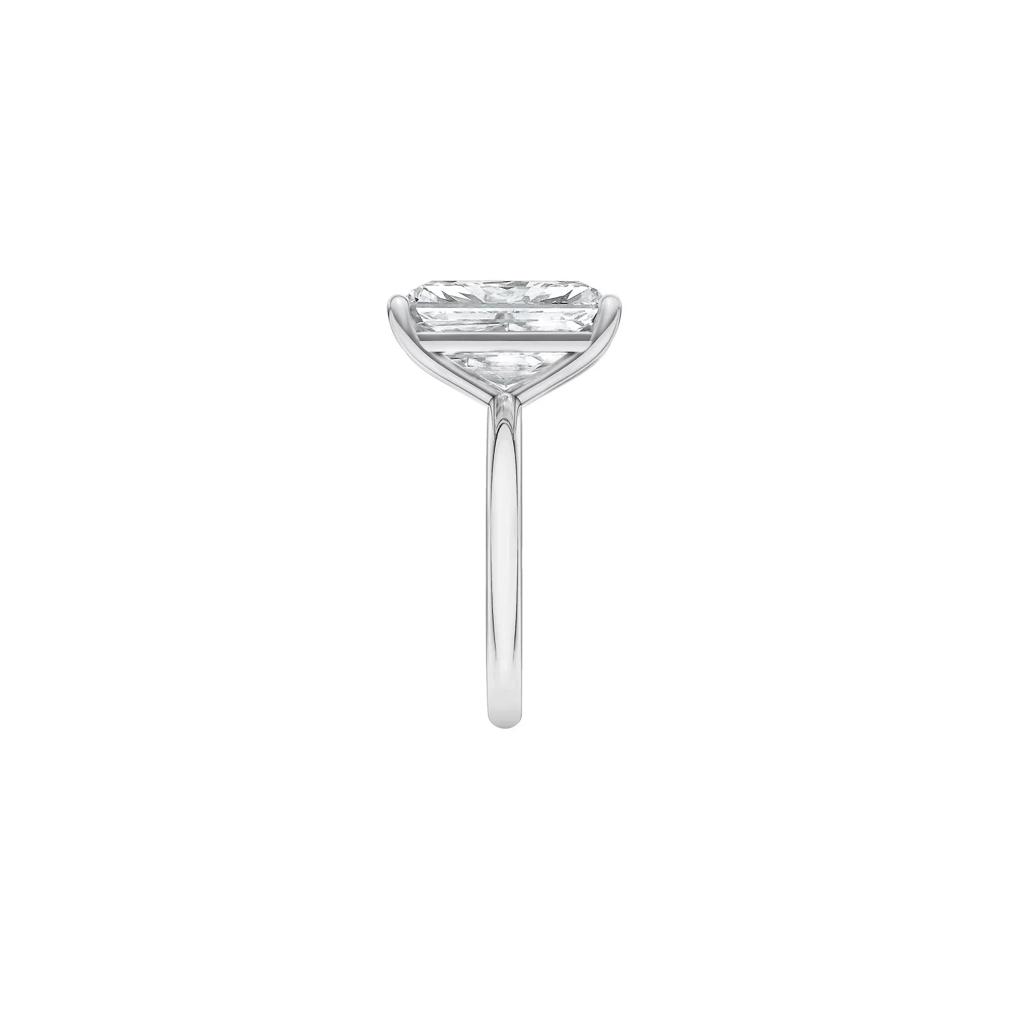 Lab Grown Diamond Radiant-Cut Solitaire Ring 14K White Gold (6 CT.) Size 11.5 2mm - Image 2