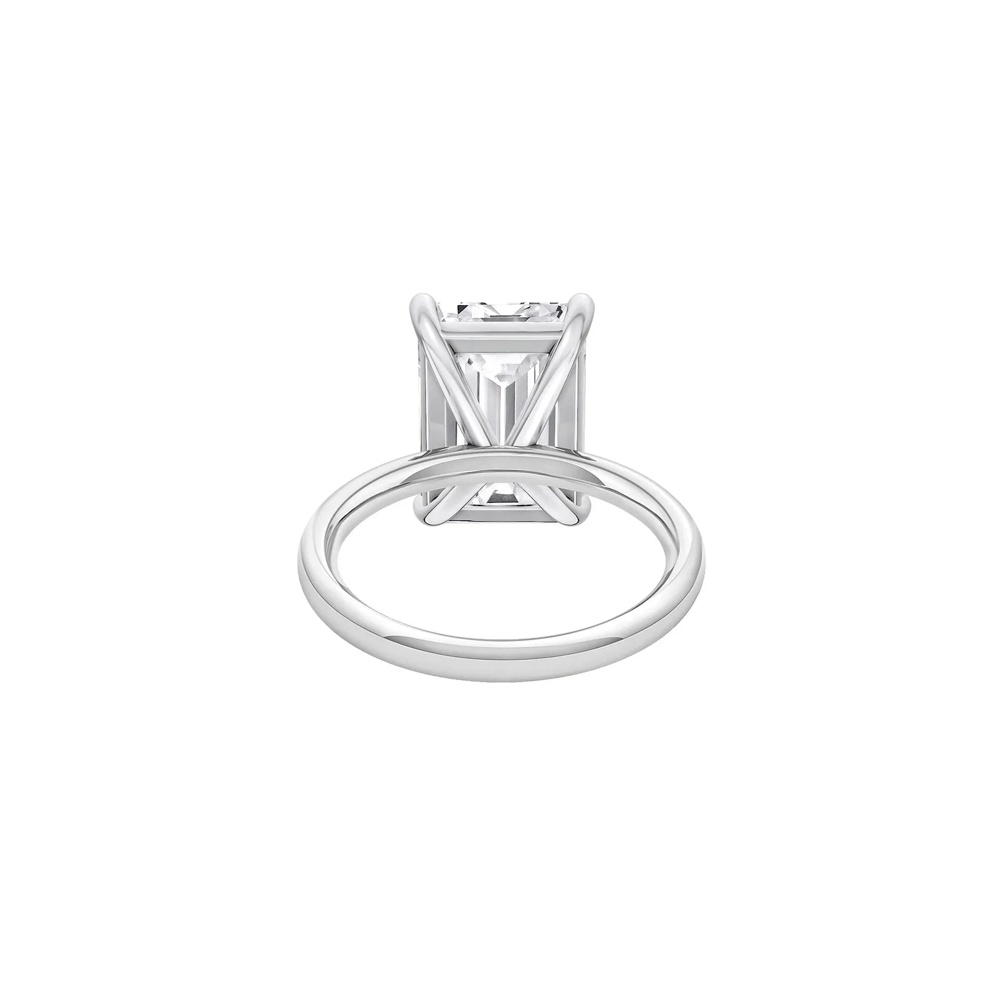 Lab Grown Diamond Radiant-Cut Solitaire Ring 14K White Gold (6 CT.) Size 8.5 2mm - Image 4