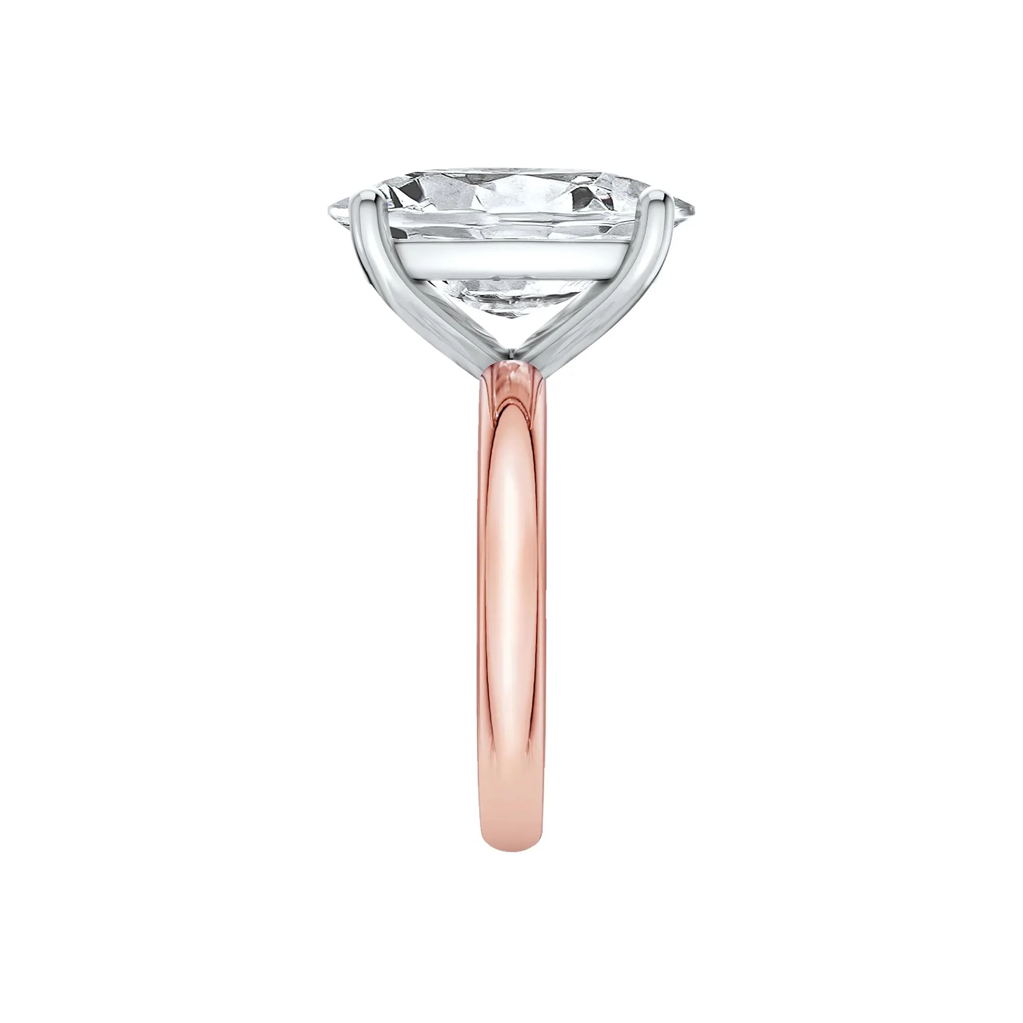 8 CT. Tw. Lab Grown Diamond Elongated Cushion-Cut Engagement Ring 14K Rose and White Gold Size 6.5 2mm - Image 3