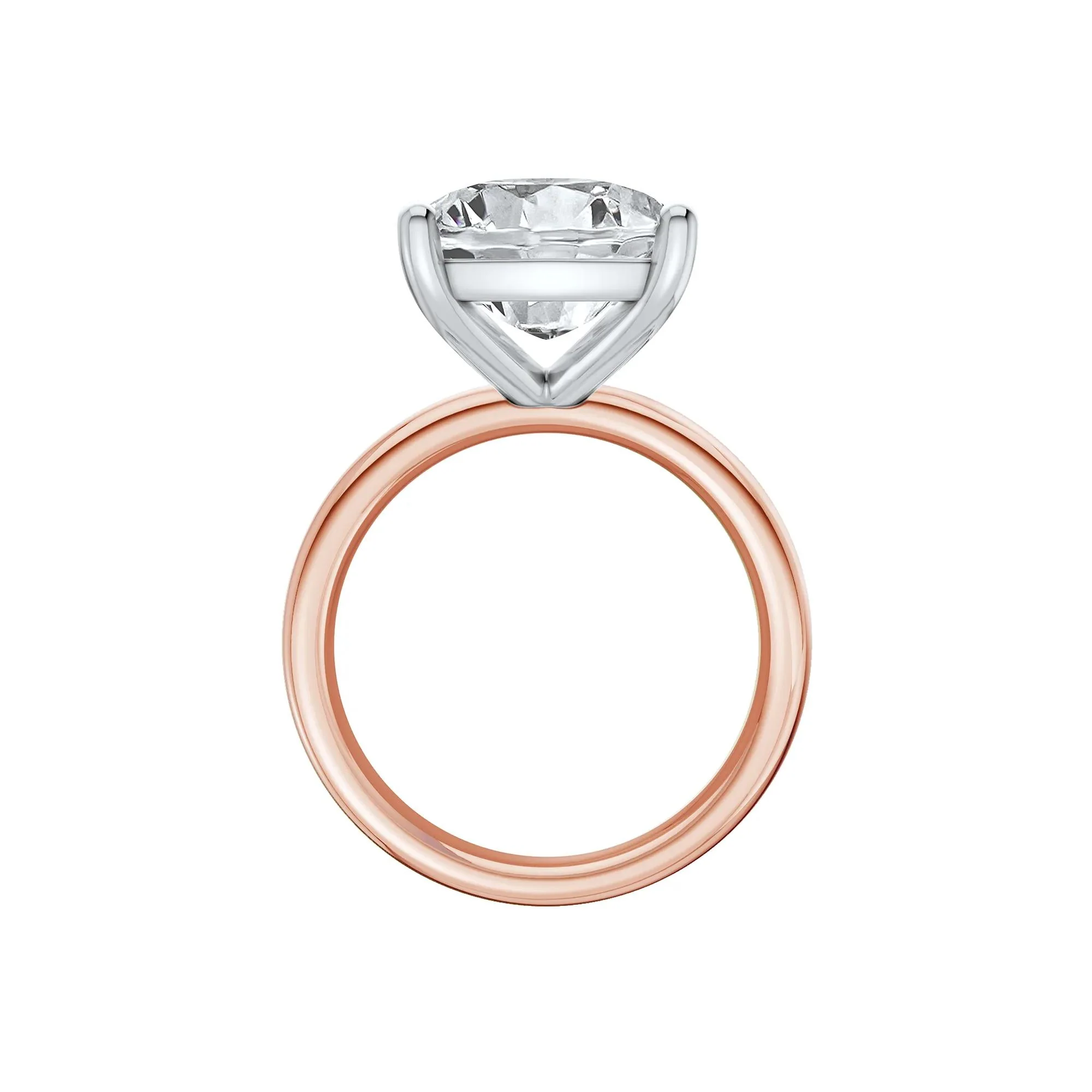 8 CT. Tw. Lab Grown Diamond Elongated Cushion-Cut Engagement Ring 14K Rose and White Gold Size 8.5 2mm - Image 2