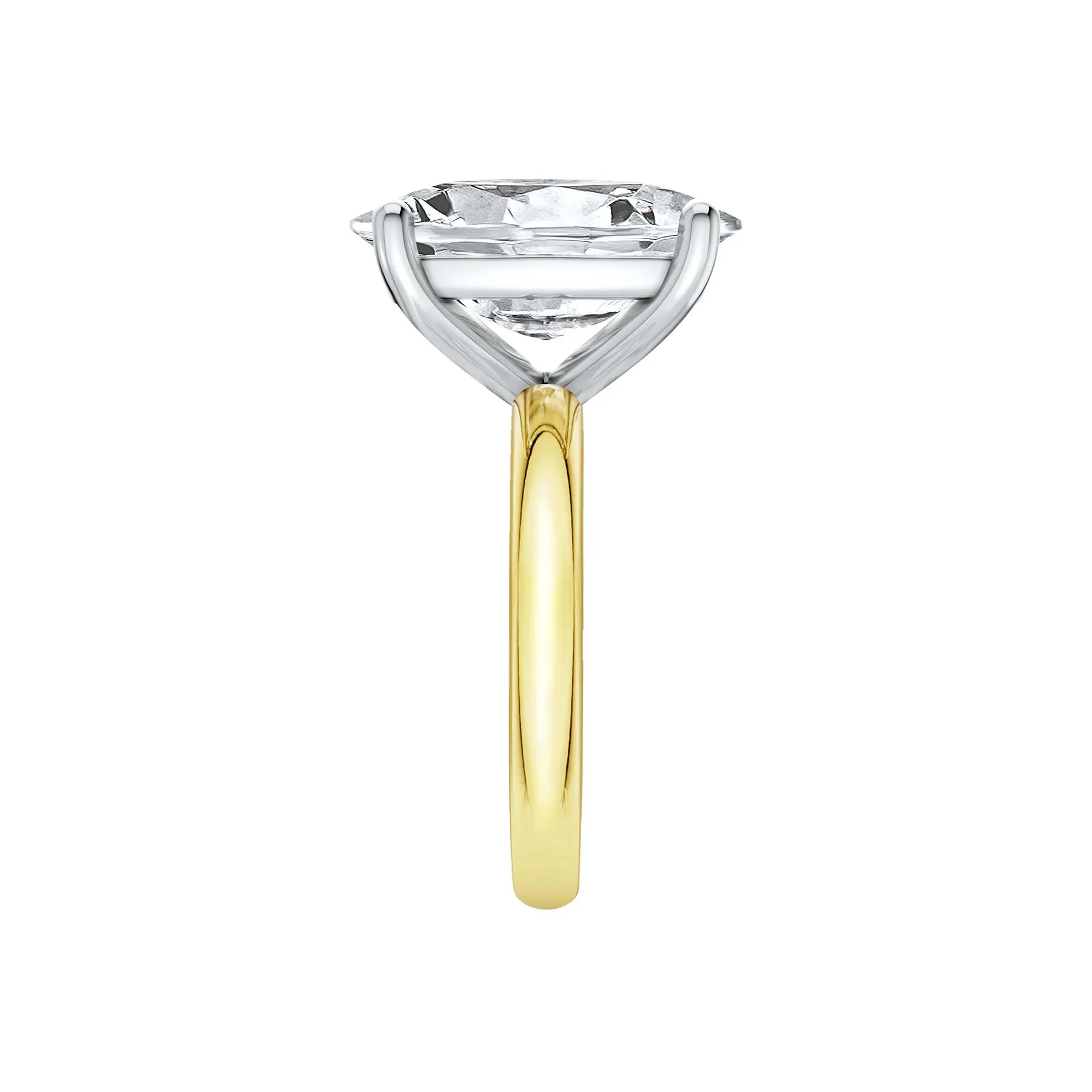 8 CT. Tw. Lab Grown Diamond Elongated Cushion-Cut Engagement Ring 14K Yellow and White Gold Size 10.5 2mm - Image 3